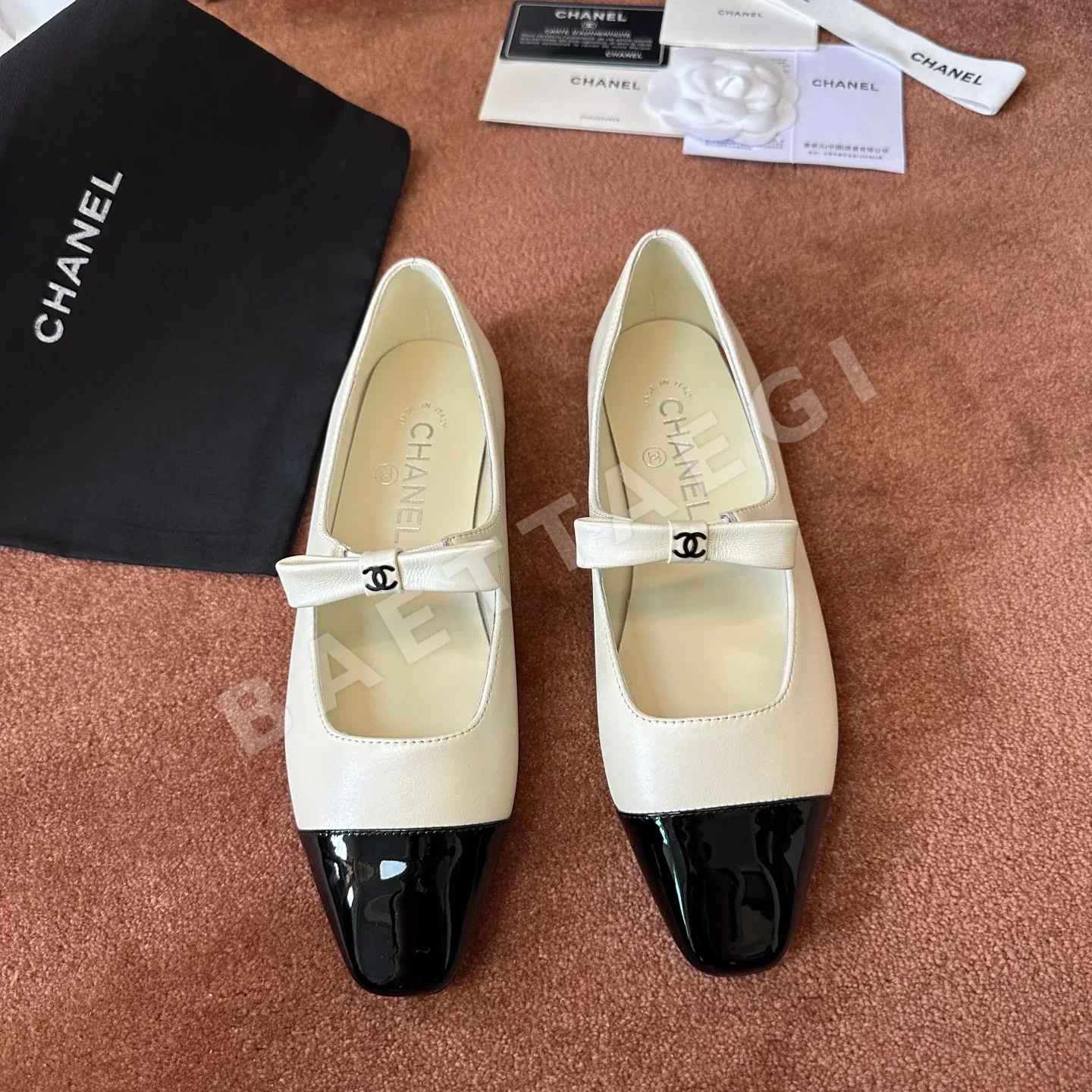 샤넬 까멜리아 메리 제인 플랫슈즈 25942
