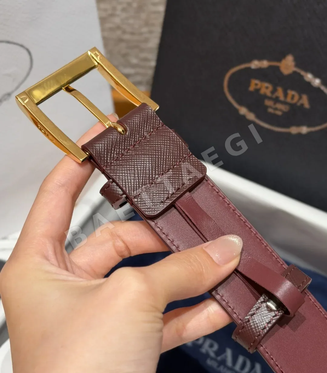 프라다 사피아노 가죽 남성 벨트 33mm 상세 이미지 6