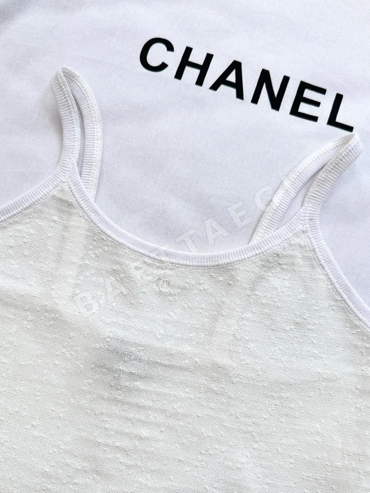 샤넬 더블 C 자카드 니트 캐미솔 상세 이미지 4