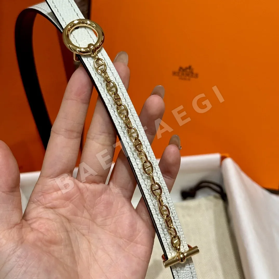 에르메스 팔라듐 메탈 체인 잠금 벨트 상세 이미지 4