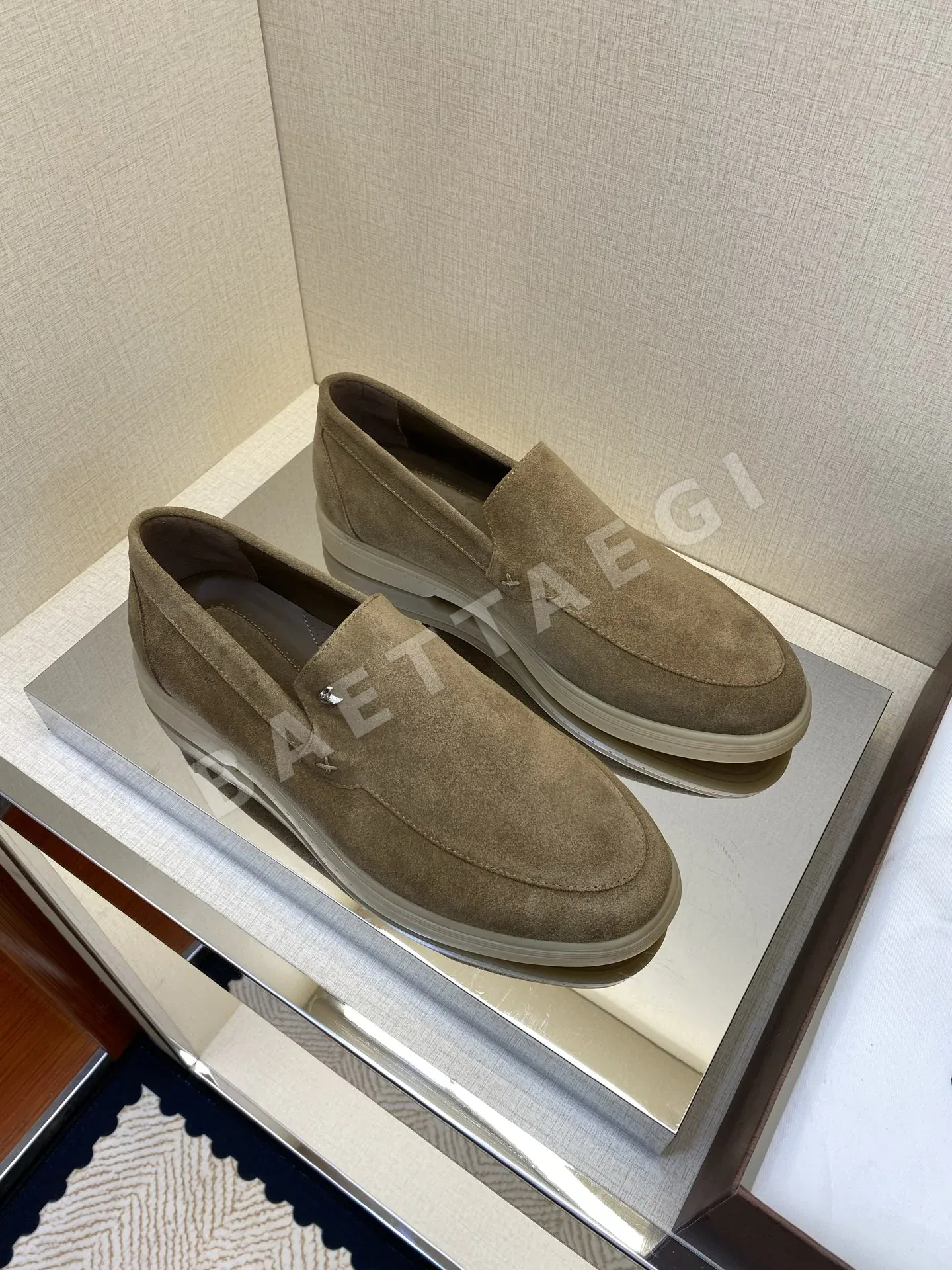 스테파노리치 로퍼 남성 카프스킨 독수리 머리 로고 상세 이미지 3