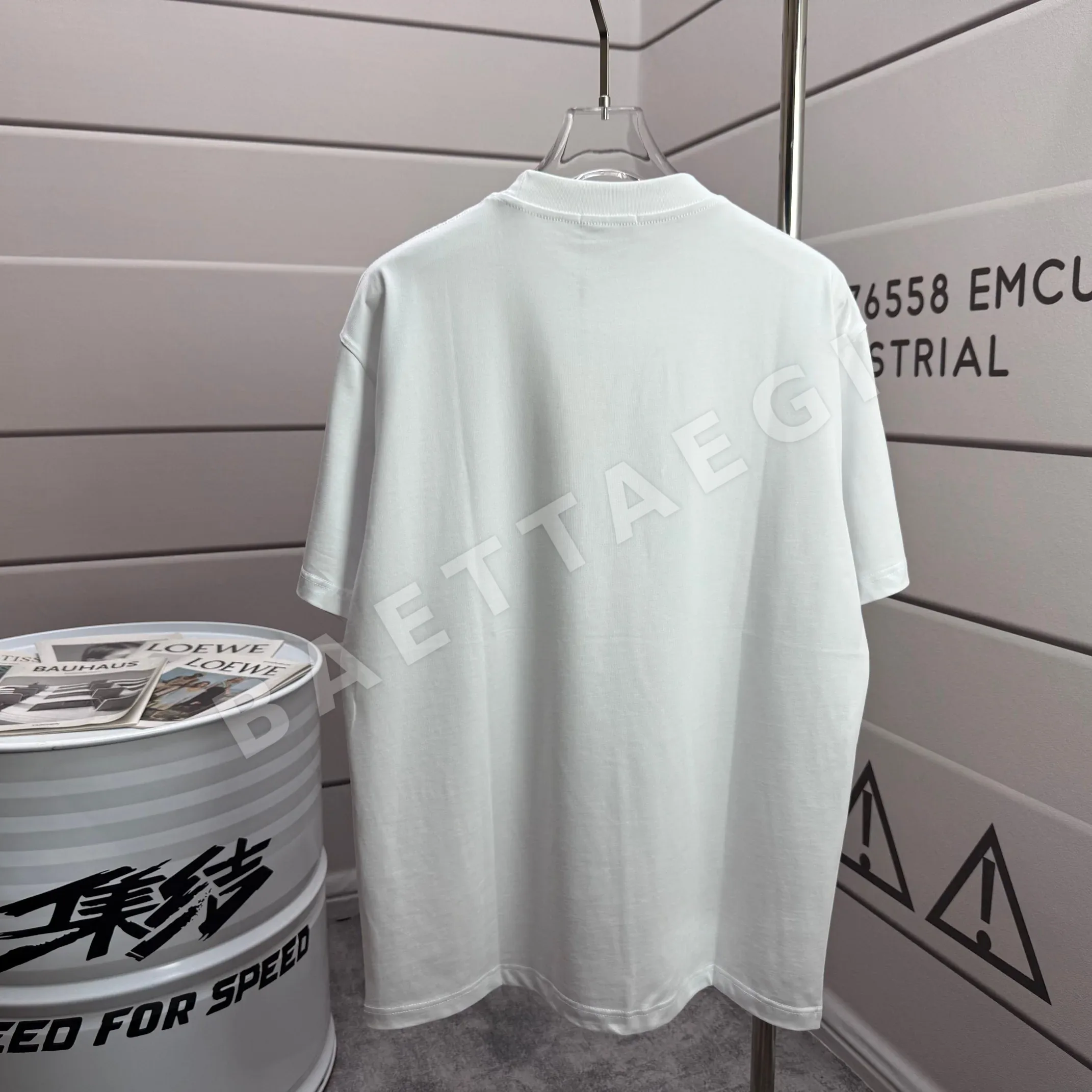 디올 3D 플로킹 코튼 남성 반팔 티셔츠 상세 이미지 2