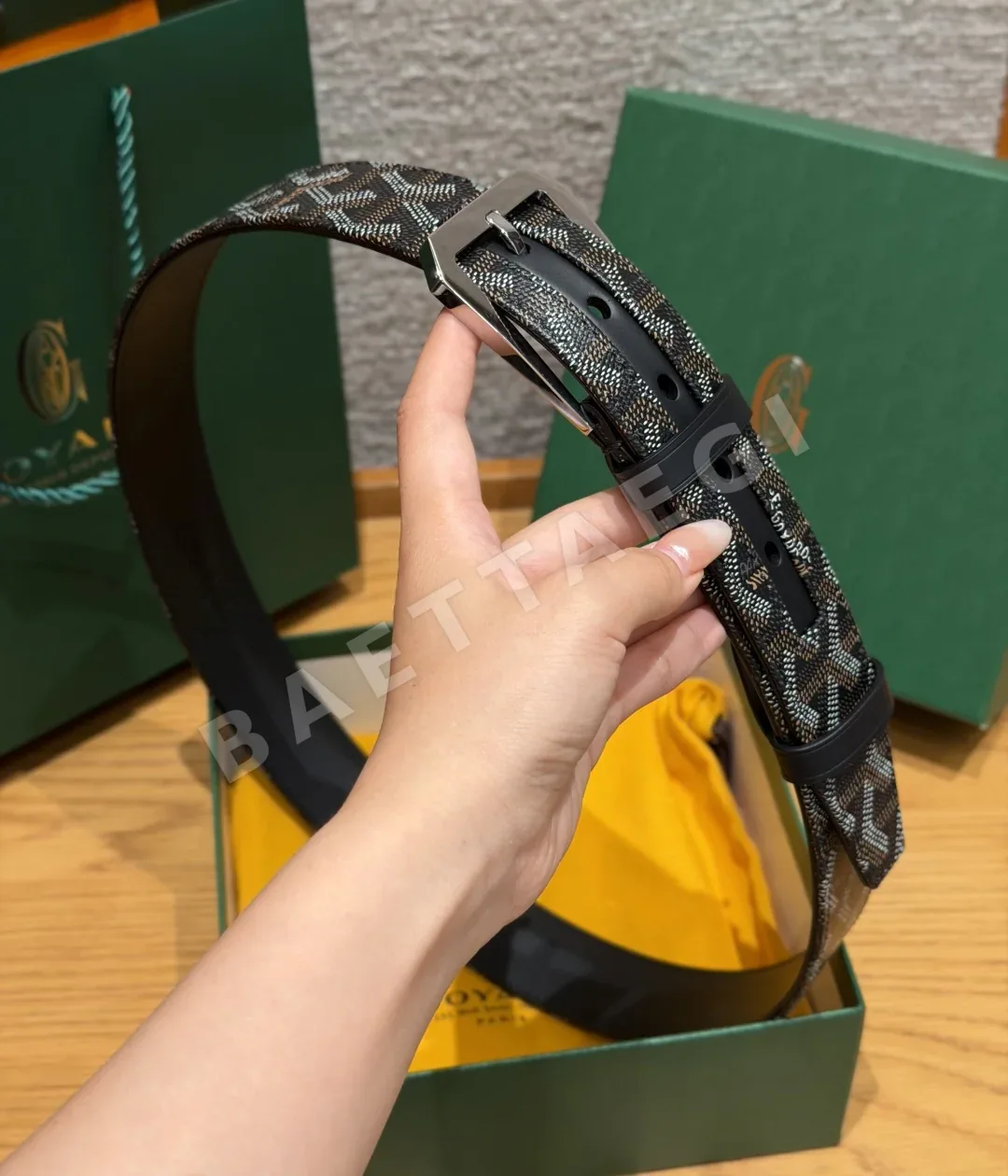고야드 FRÉGATE 가죽 벨트 3 cm 상세 이미지 3