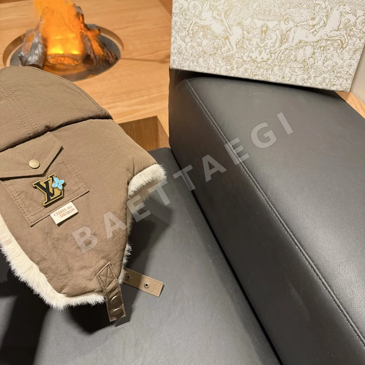 루이비통 플러시 방한 귀 보호 모자 상세 이미지 7