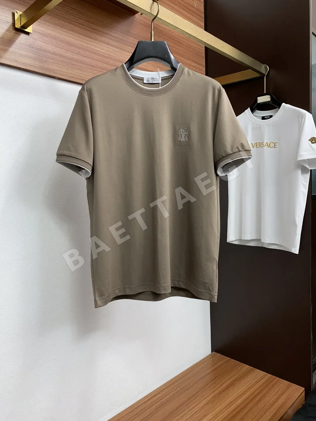 브루넬로쿠치넬리 남성 마세라제 코튼 반팔 티셔츠 143272