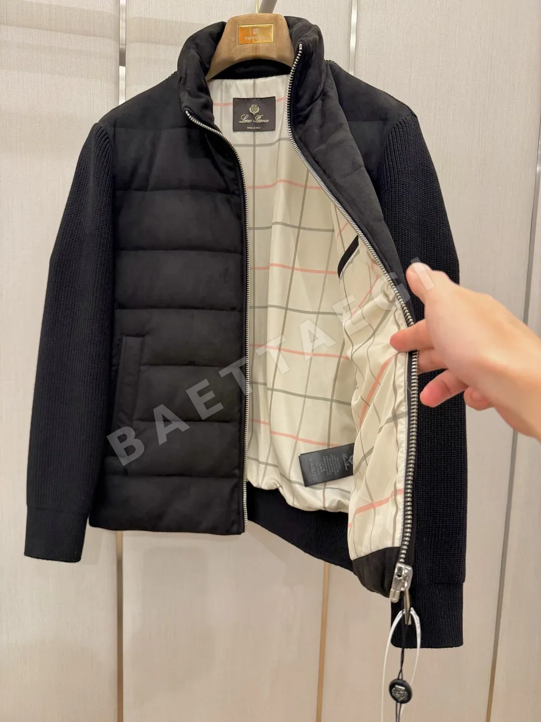 로로피아나 울 배색 남성 패딩 상세 이미지 8