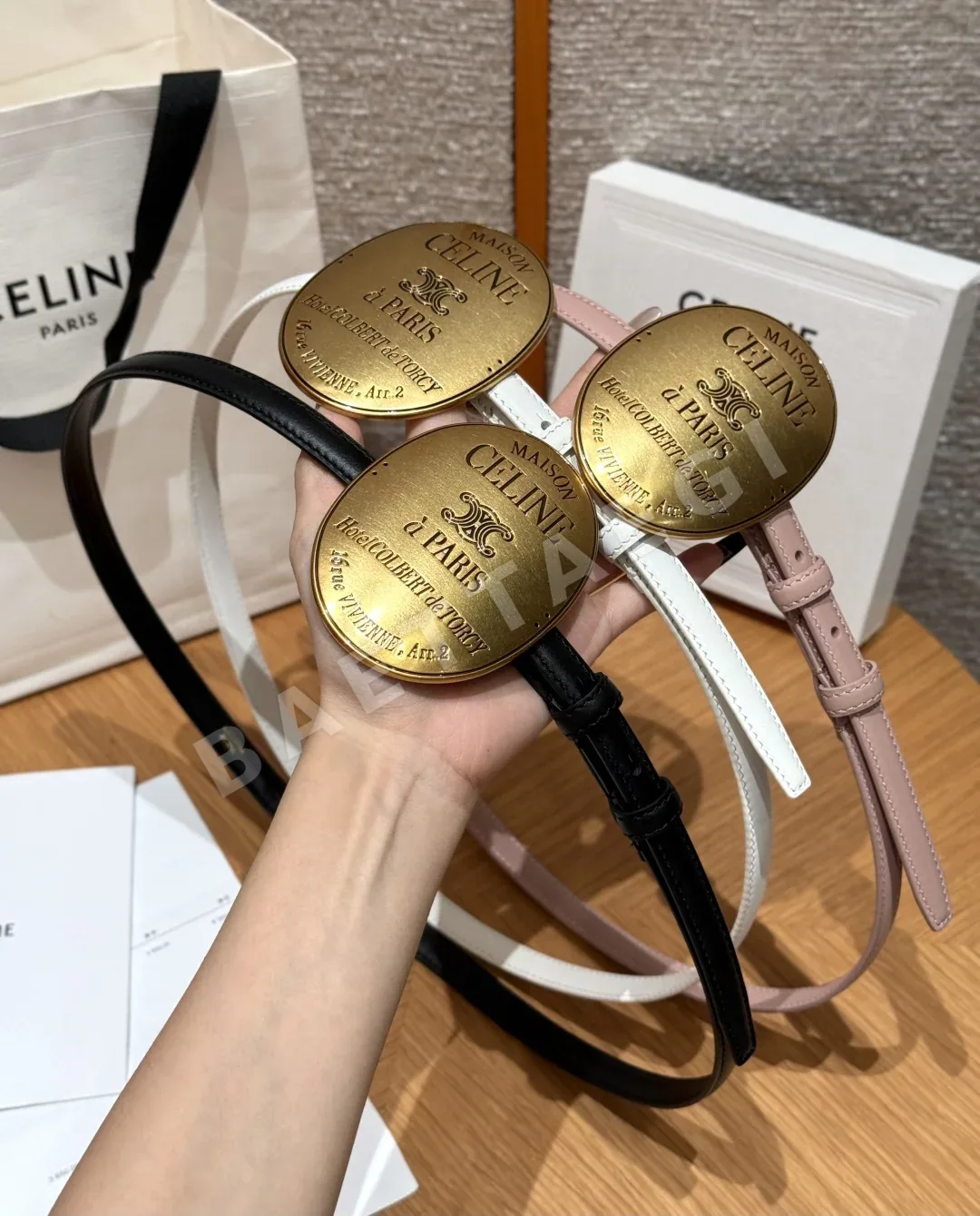 셀린느 13mm 가죽 라펠 벨트 상세 이미지 3