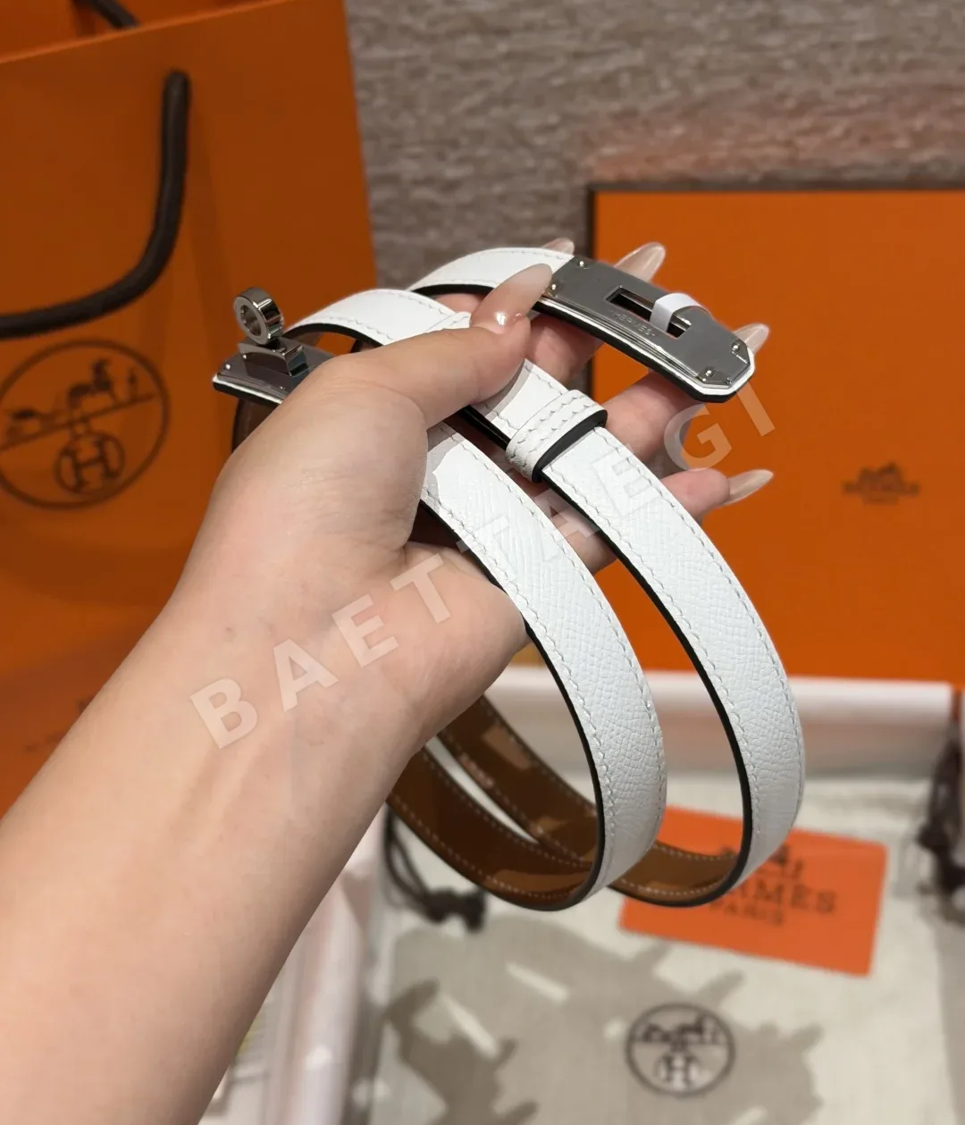 에르메스 켈리 18mm 가죽 벨트 상세 이미지 3