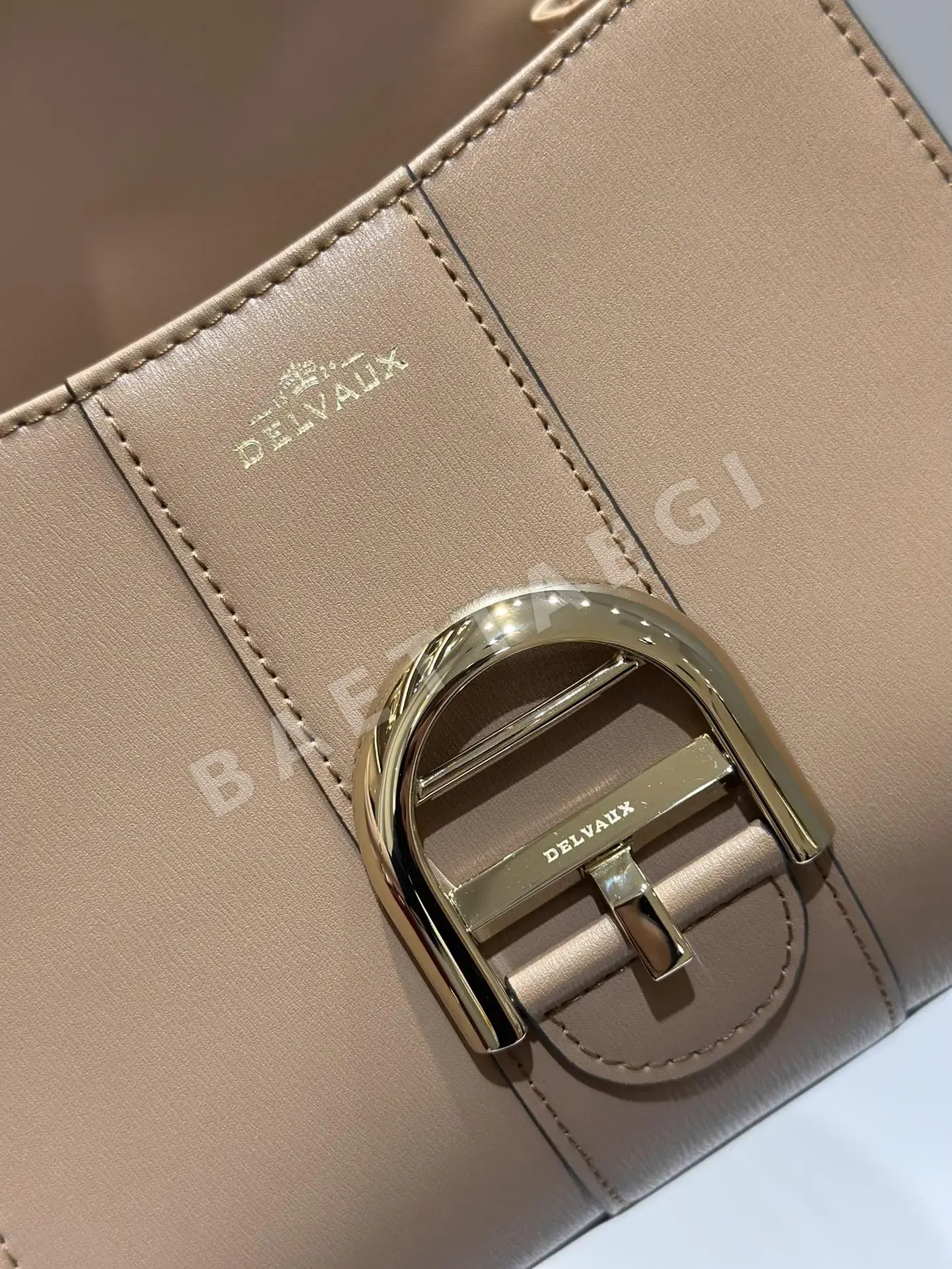 델보 밀크티 더블 링 가죽 숄더백 상세 이미지 7