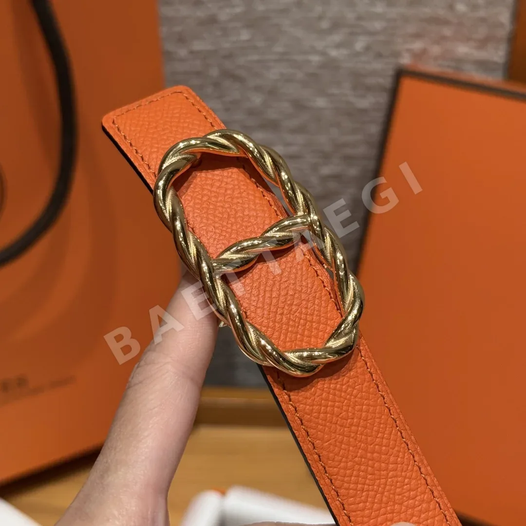 에르메스 마이용 토르사드 버클 양면 가죽 벨트 상세 이미지 6