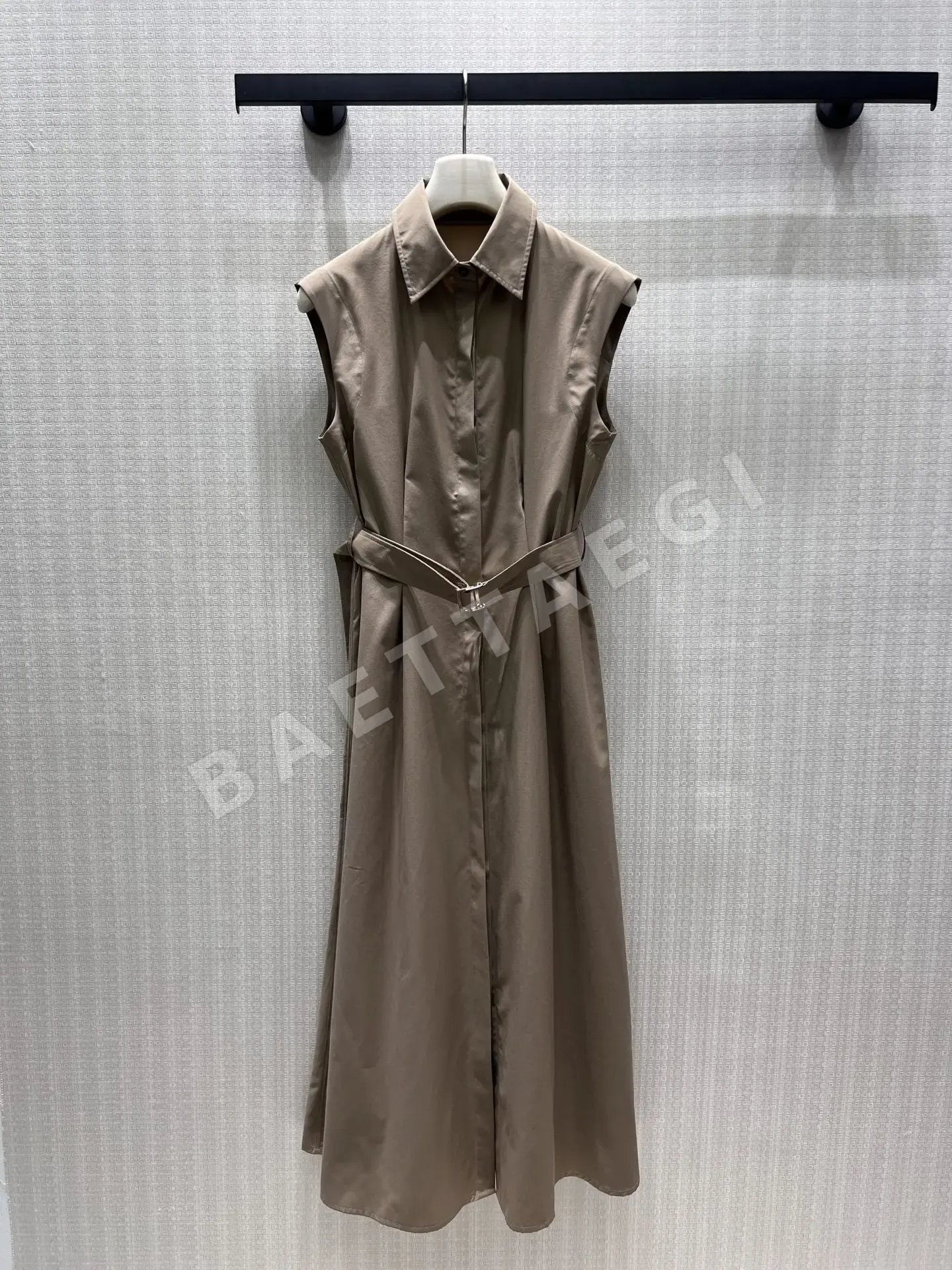 브루넬로쿠치넬리 브라운 포플린 A라인 민소매 원피스 상세 이미지 2