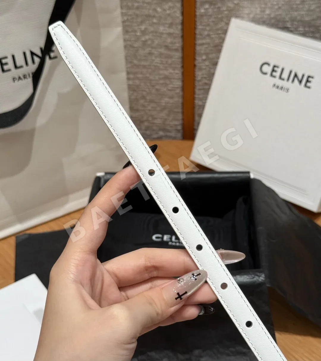 셀린느 트리옹 가죽 13mm 벨트 상세 이미지 5