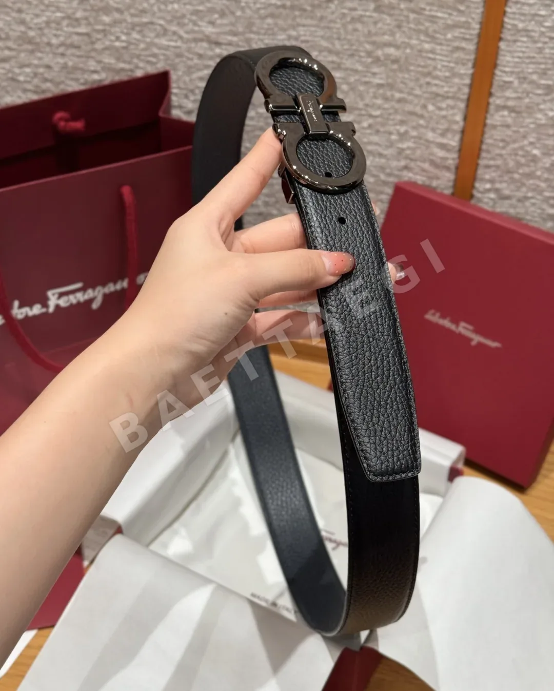 페레가모 간치니 가죽 리버시블 벨트 상세 이미지 4