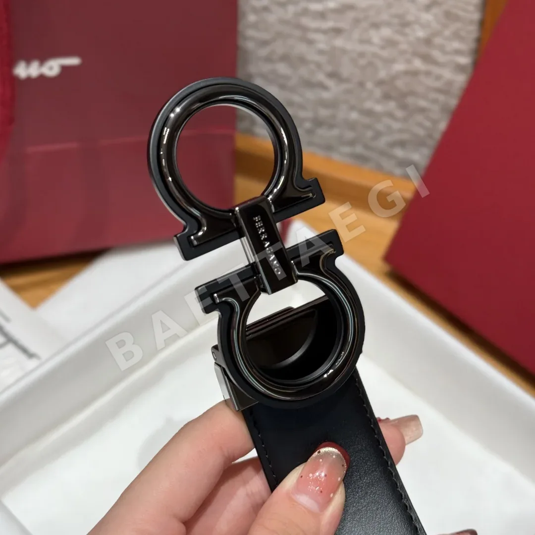 페레가모 간치니 양면 가죽 벨트 상세 이미지 6