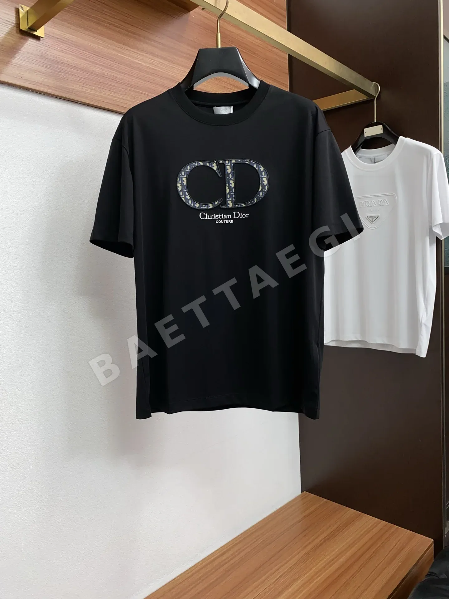 디올 머서라이즈드 코튼 남성 반팔 티셔츠 47604