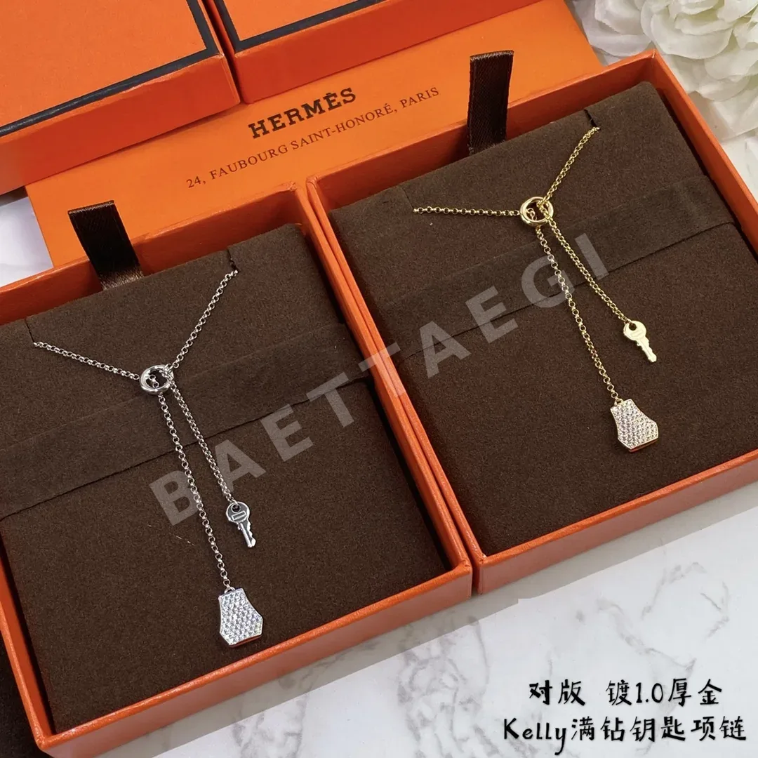 에르메스 18K 골드 자물쇠 열쇠 목걸이 상세 이미지 9