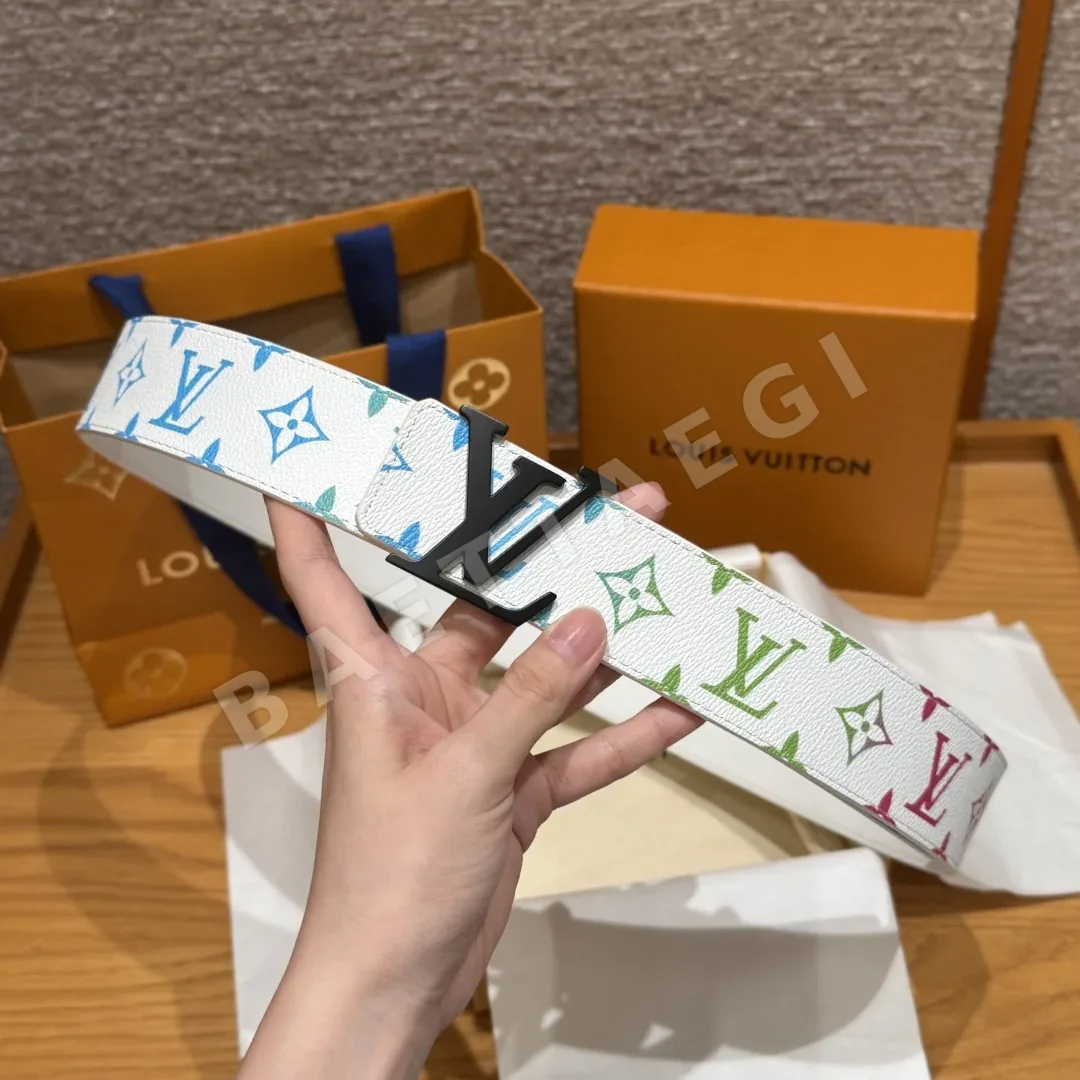 루이비통 무라카미 타카시 콜라보 켄버스 남성 벨트 상세 이미지 5