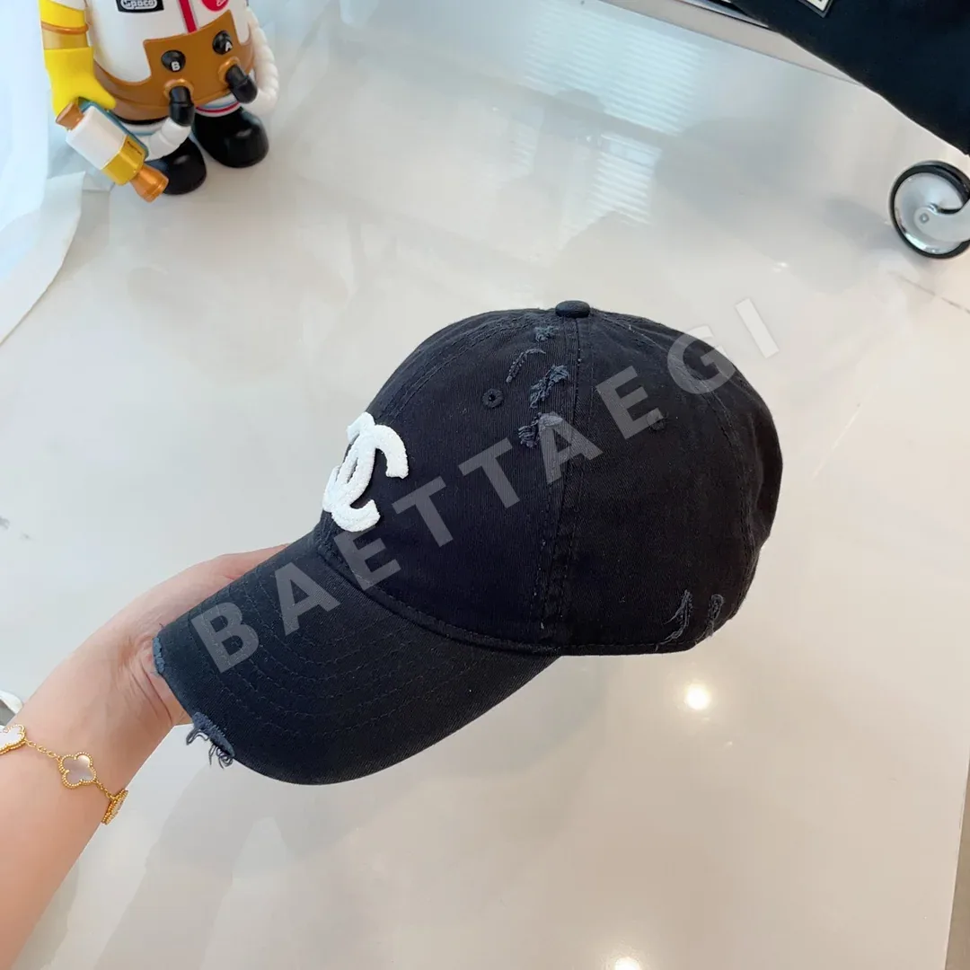 샤넬 데미지 가공 코튼 야구모자 상세 이미지 5
