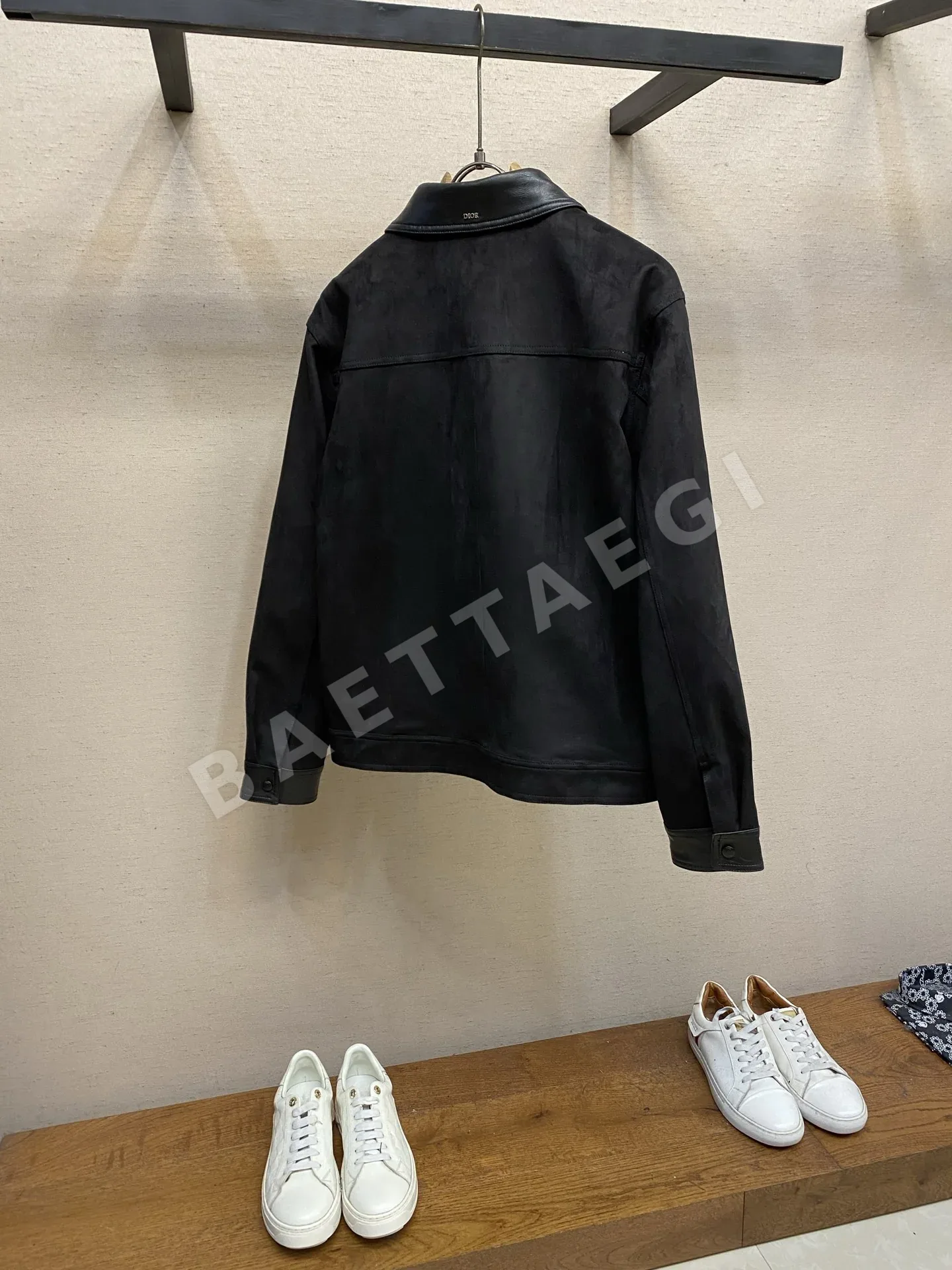 디올 스웨이드 패치워크 가죽 카라 자켓 상세 이미지 2