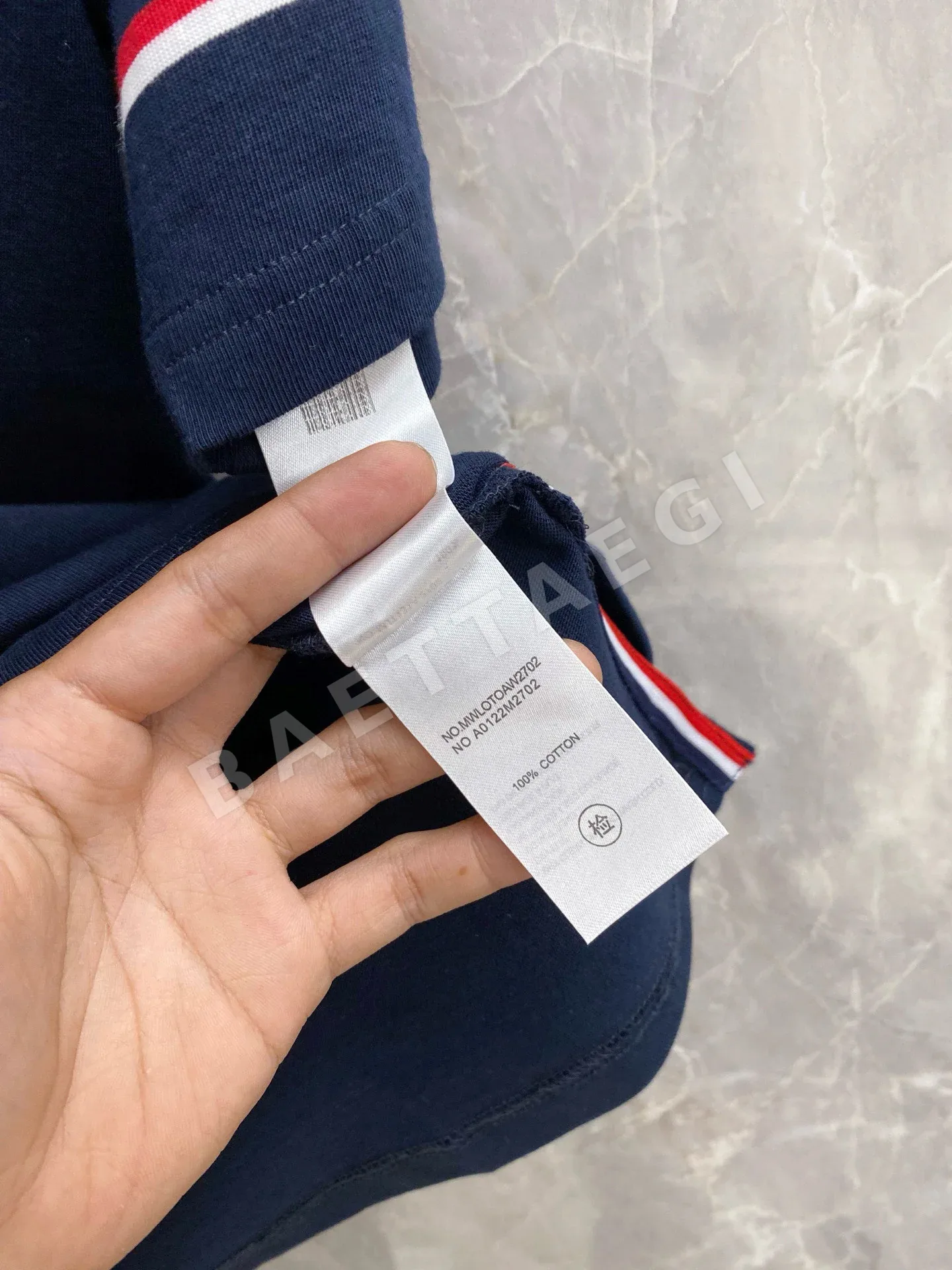톰브라운 남성 노란 염색 4바 스트라이프 반팔 카라티셔츠 상세 이미지 8