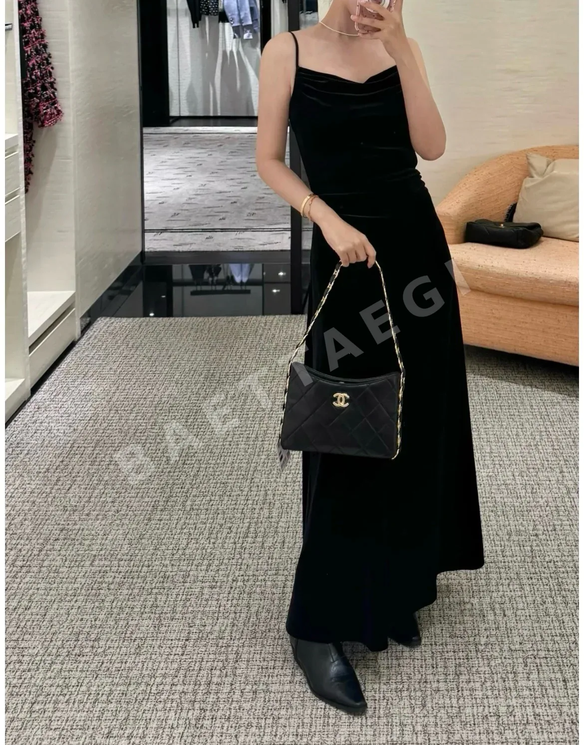 샤넬 청키 체인 램스킨 호보 가방 상세 이미지 3