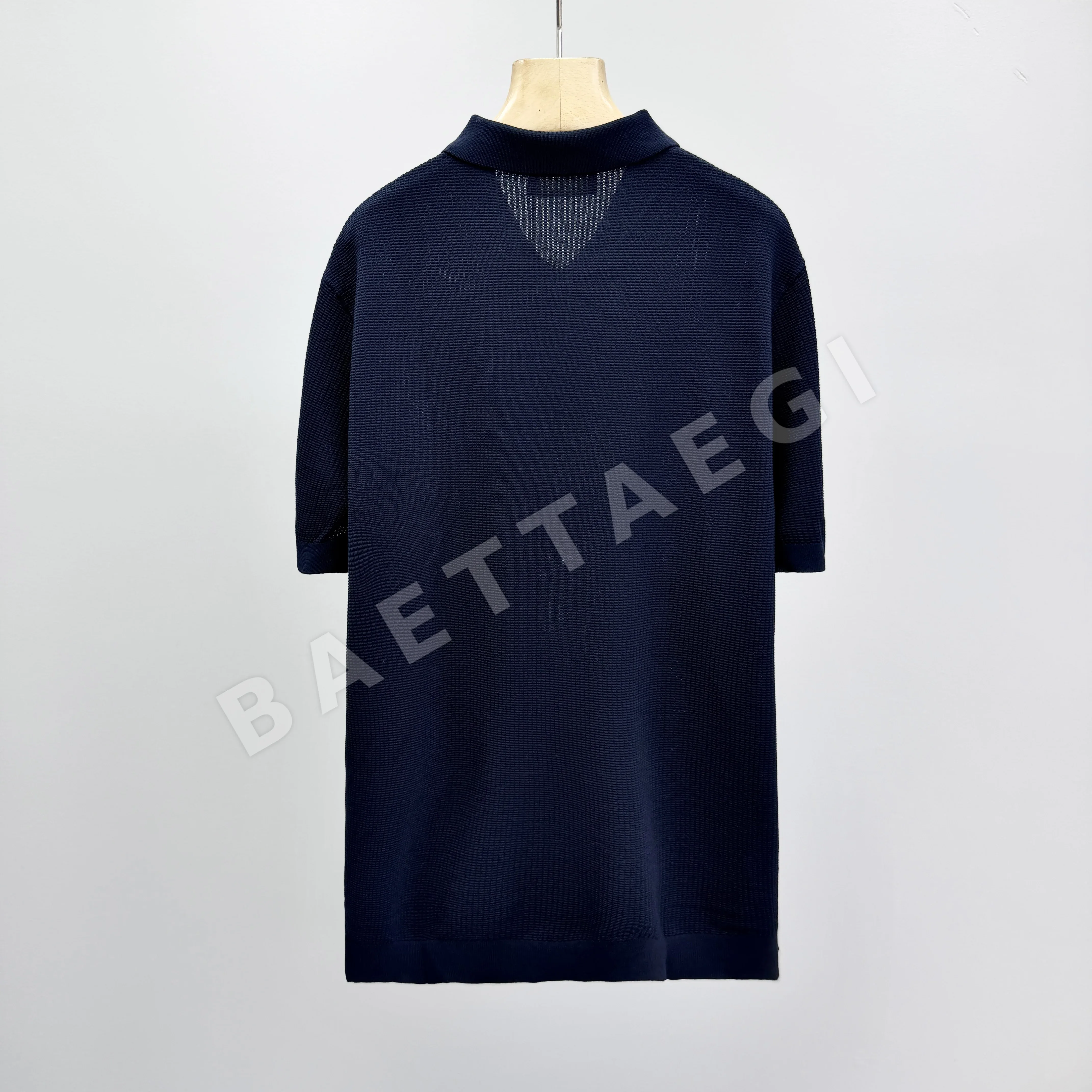 로로피아나 SS 로고 블렌드 솔리드 반팔 폴로 셔츠 상세 이미지 11