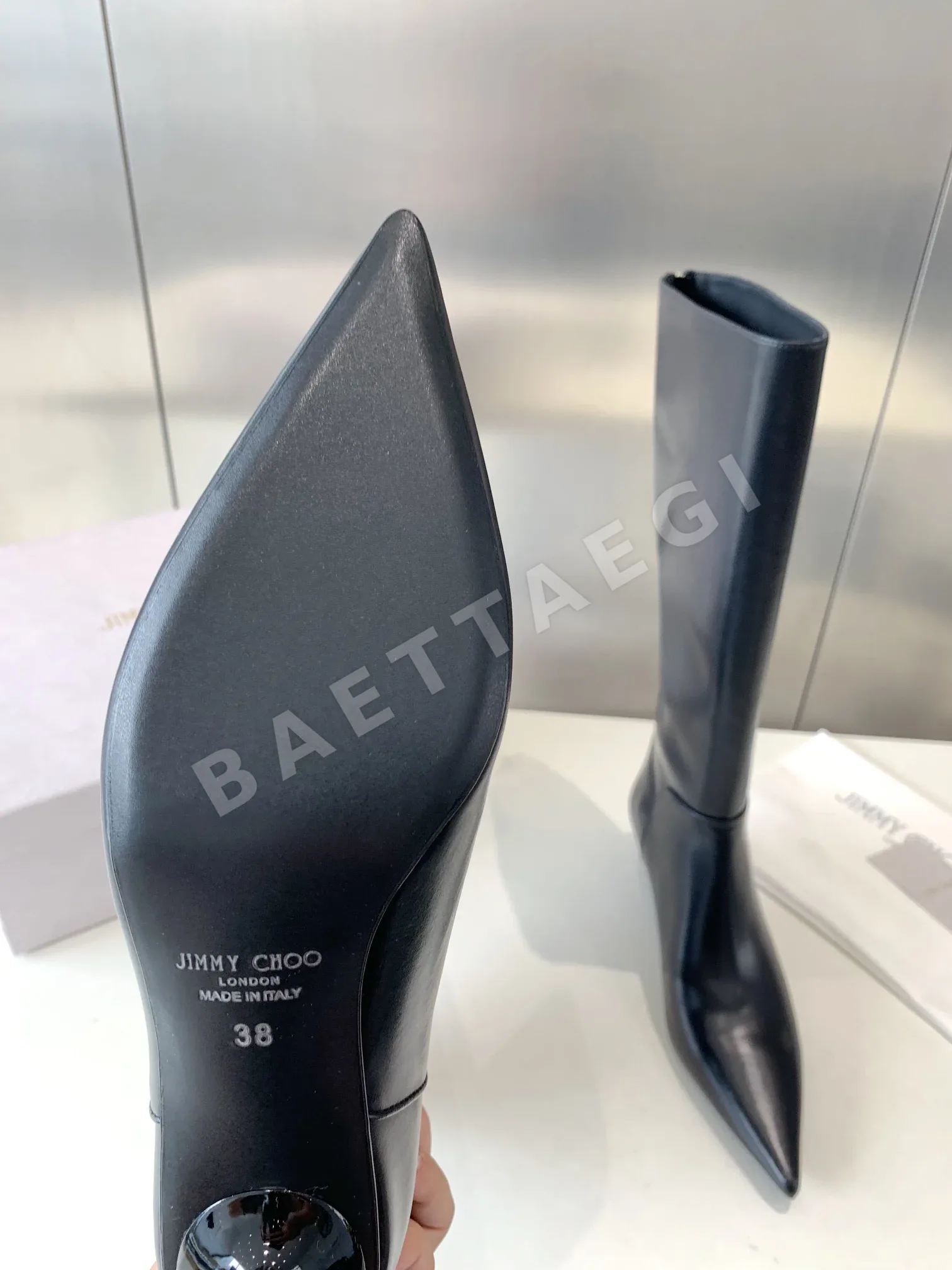 지미추 뾰족코 하이힐 부츠 8040 상세 이미지 9