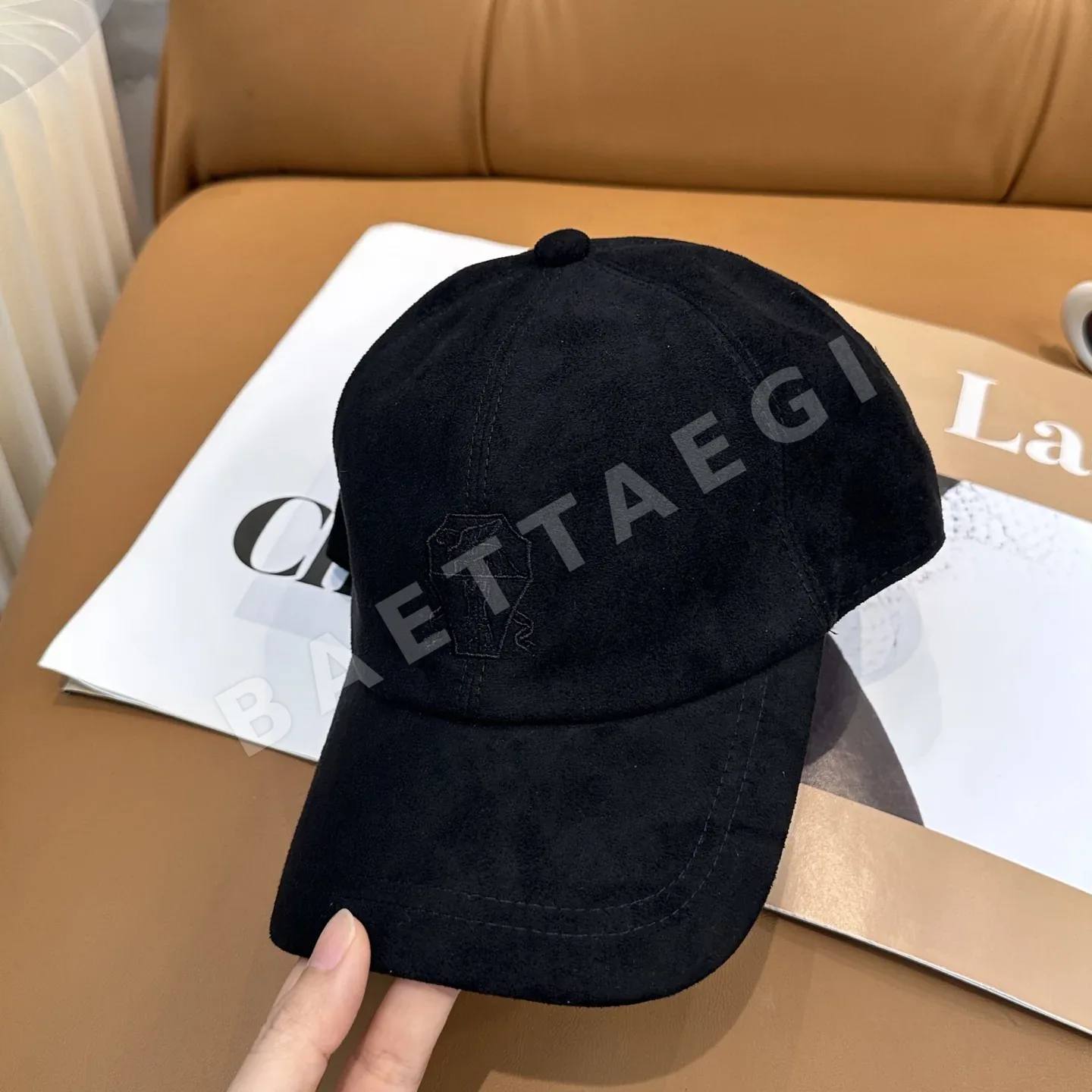 브루넬로쿠치넬리 가죽 스웨이드 야구모자 상세 이미지 2