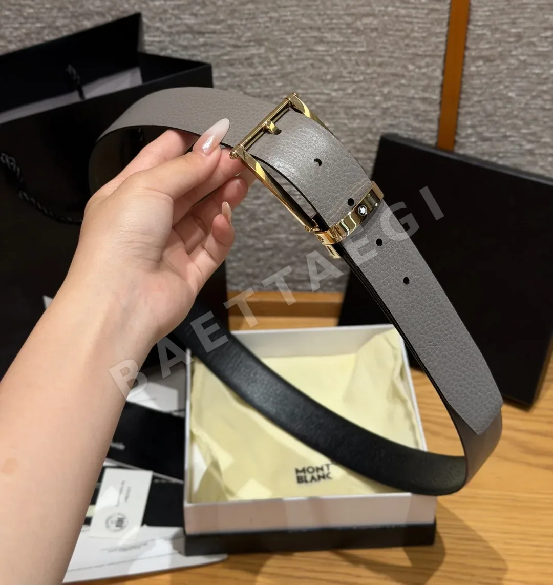 몽블랑 사다리꼴 버클 양면 자동 조절 벨트 상세 이미지 8