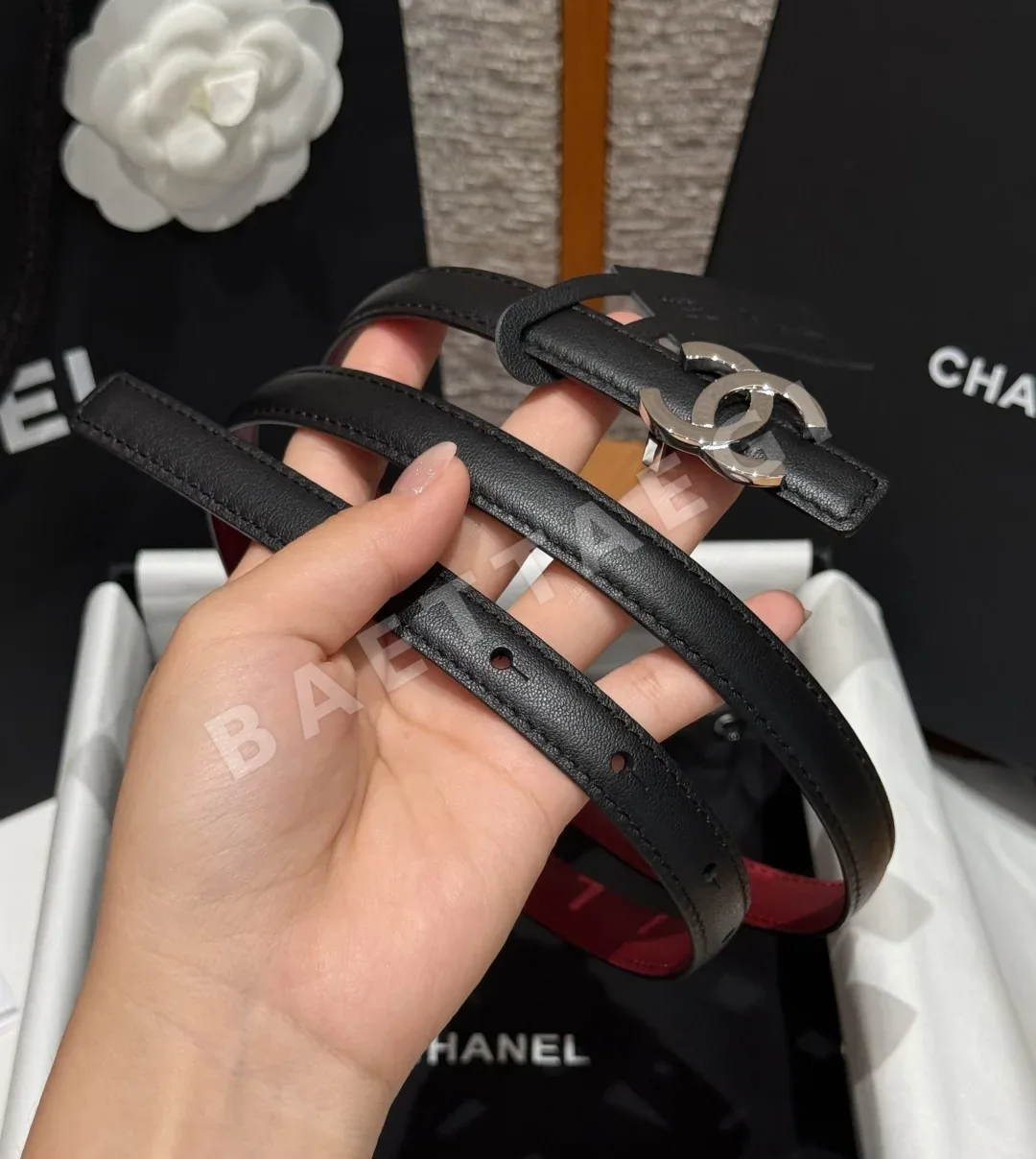 샤넬 더블 C 양면 가죽 벨트 상세 이미지 2