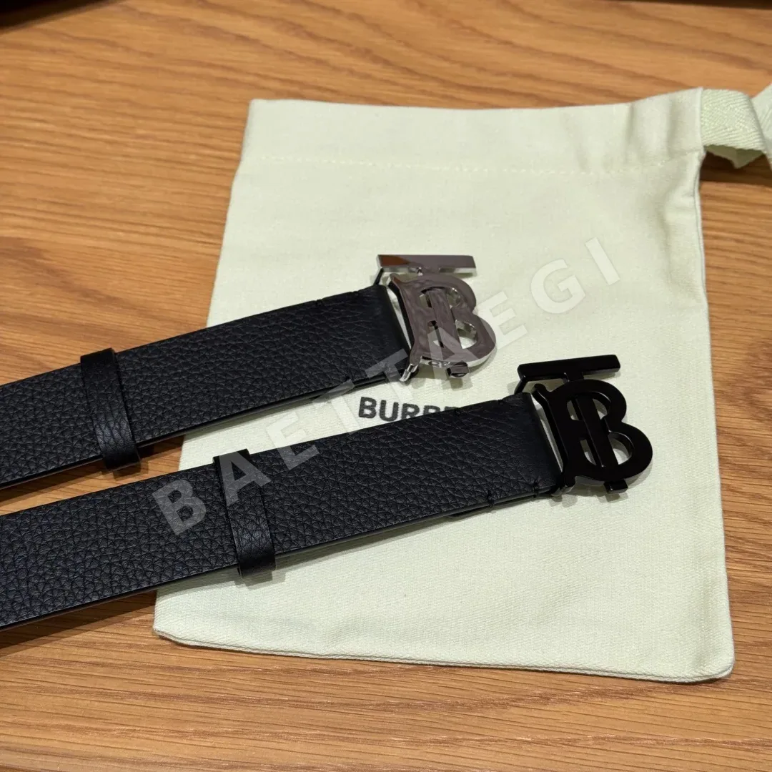 버버리 TB 버클 그레인 가죽 벨트 상세 이미지 5