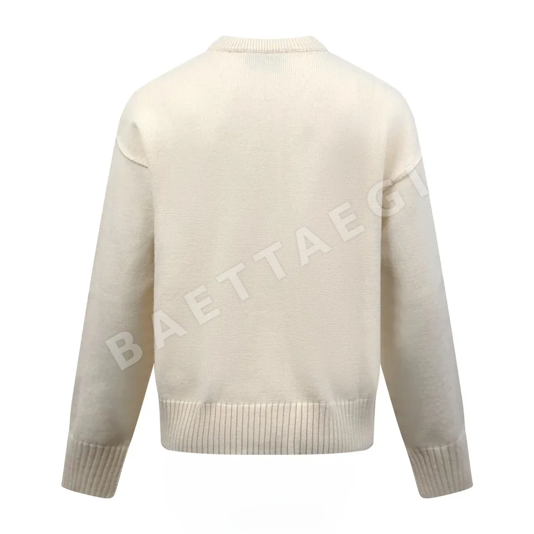 아미 하트 자카드 메리노 울 가디건 상세 이미지 2