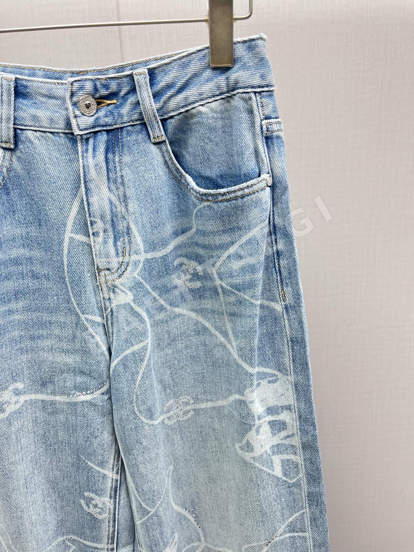 샤넬 데님 여성 바지 상세 이미지 6