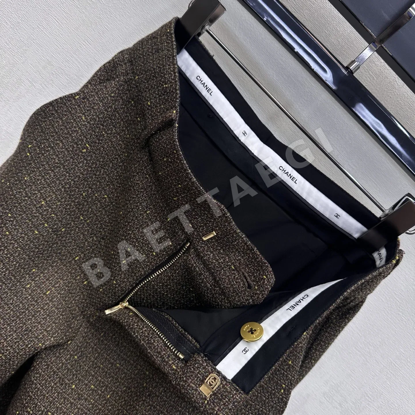 샤넬 트위드 여성 바지 상세 이미지 3