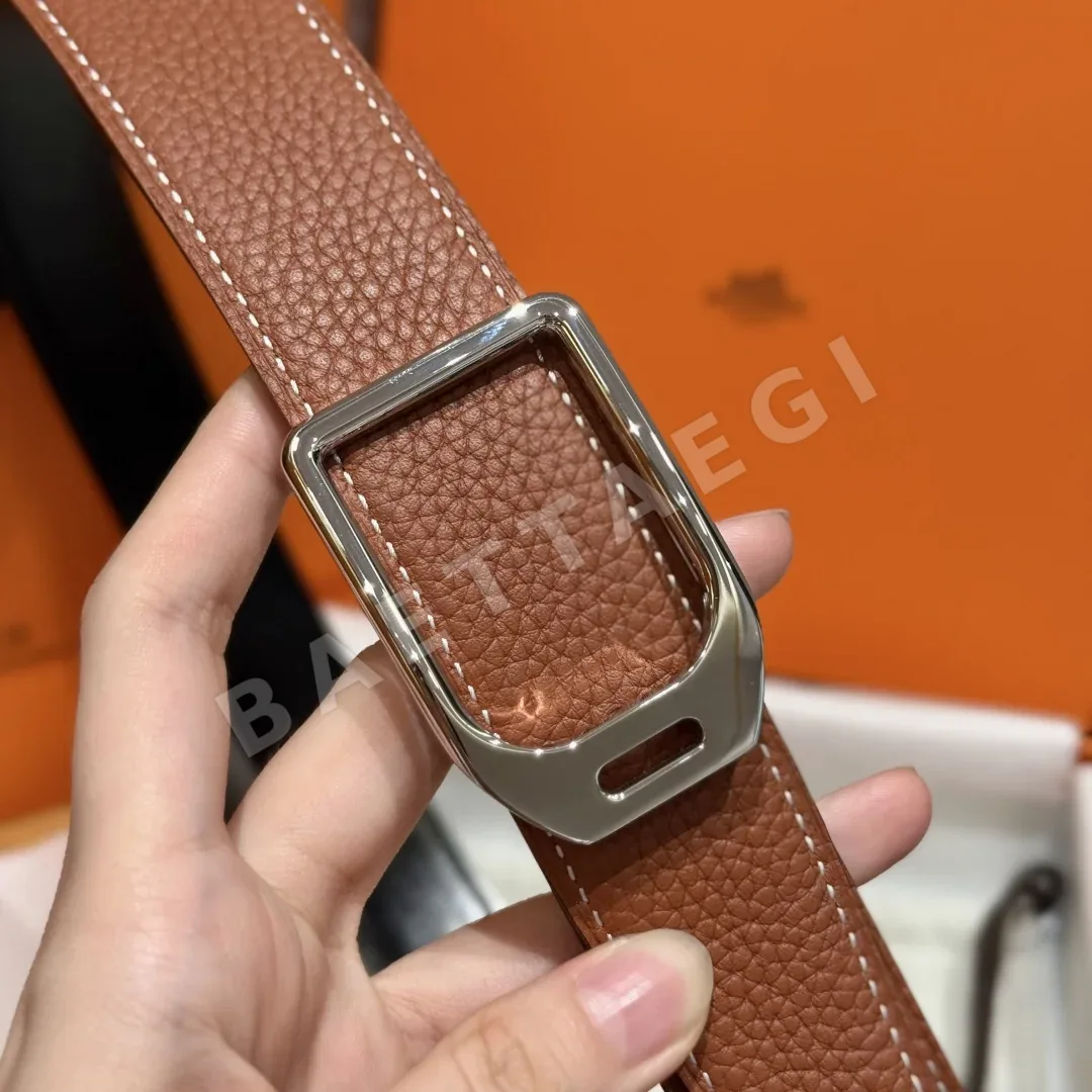 에르메스 조키 도금 버클 엡솜 가죽 벨트 상세 이미지 4