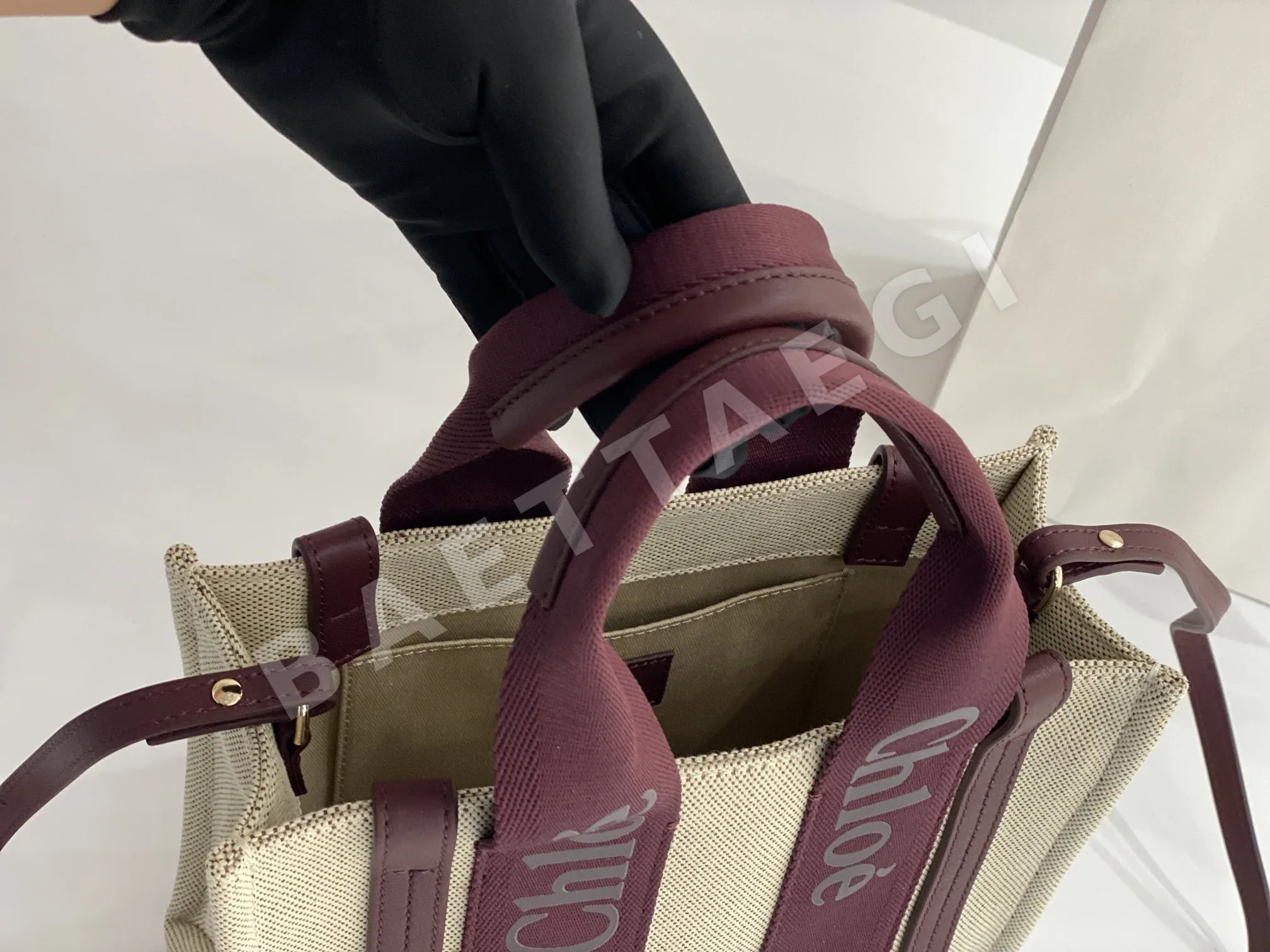 끌로에 우디 스몰 캔버스 토트백 상세 이미지 3