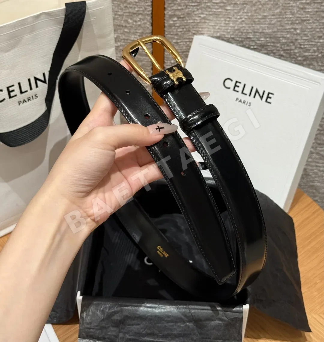 셀린느 비비앙 30mm 트리옹프 가죽 벨트 상세 이미지 8