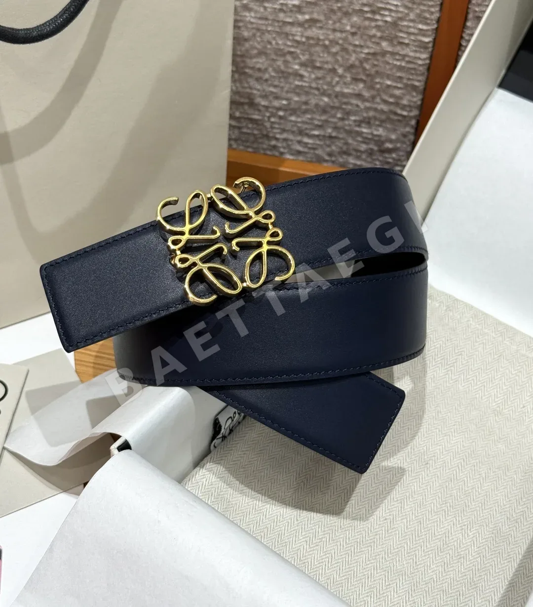 로에베 아나그램 양면 가죽 벨트 상세 이미지 2