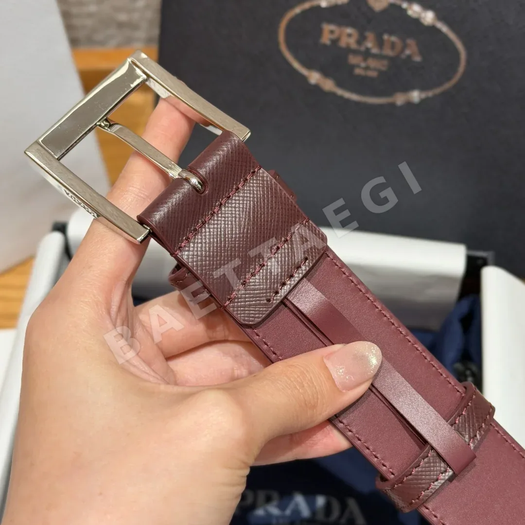 프라다 사피아노 가죽 남성 벨트 33mm 상세 이미지 5