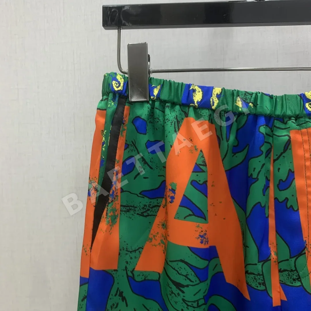 샤넬 컬러블록 그래피티 여성 바지 상세 이미지 2