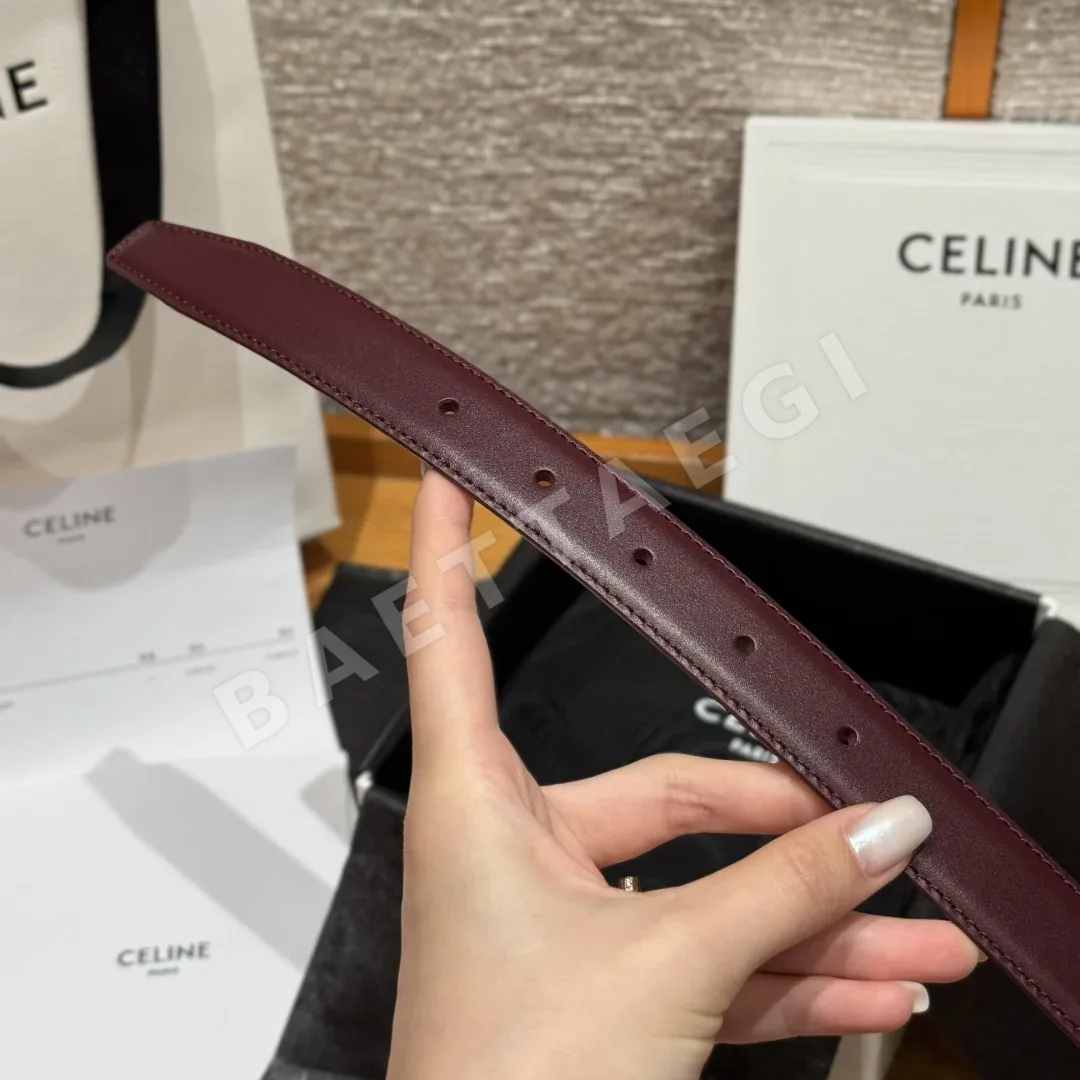 셀린느 ALIX 미디엄 25mm 리버시블 소가죽 벨트 상세 이미지 8
