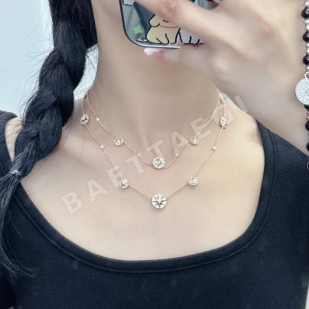디올 더블 레이어 컴퍼스 목걸이 60447