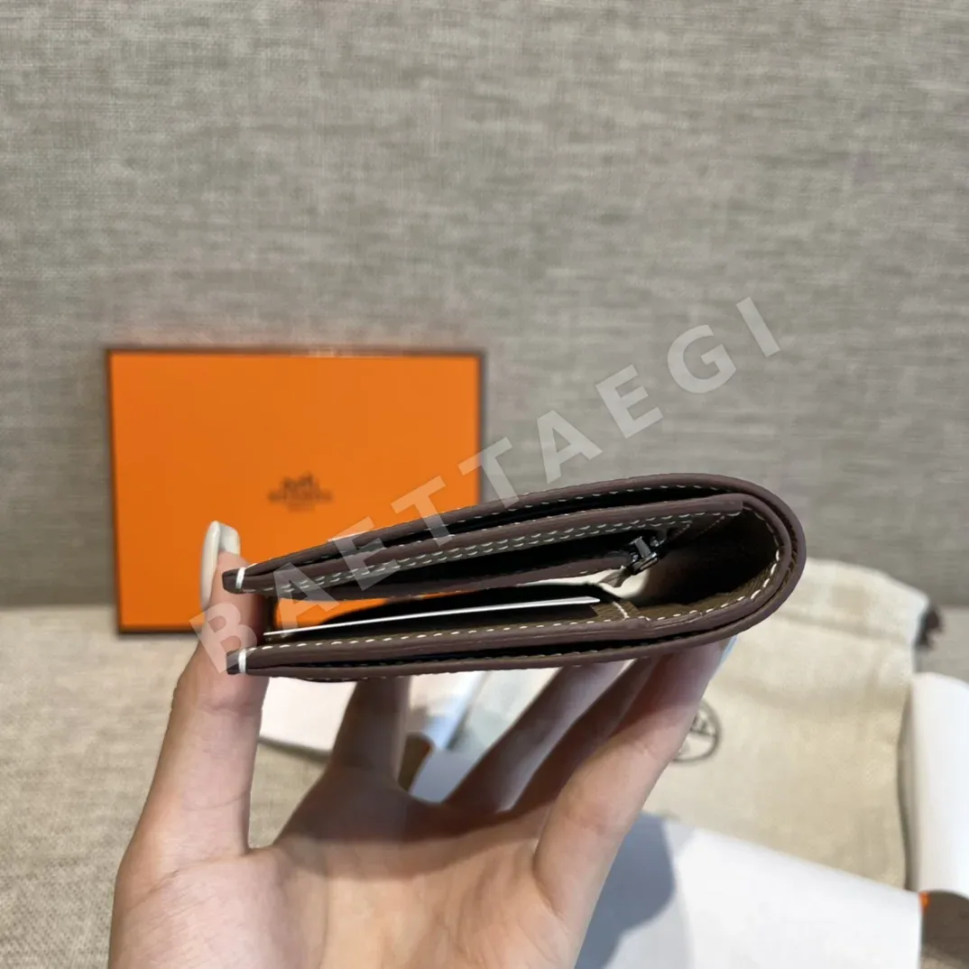 에르메스 엡솜 야자나무 무늬 팔라듐 잠금 지갑 상세 이미지 6