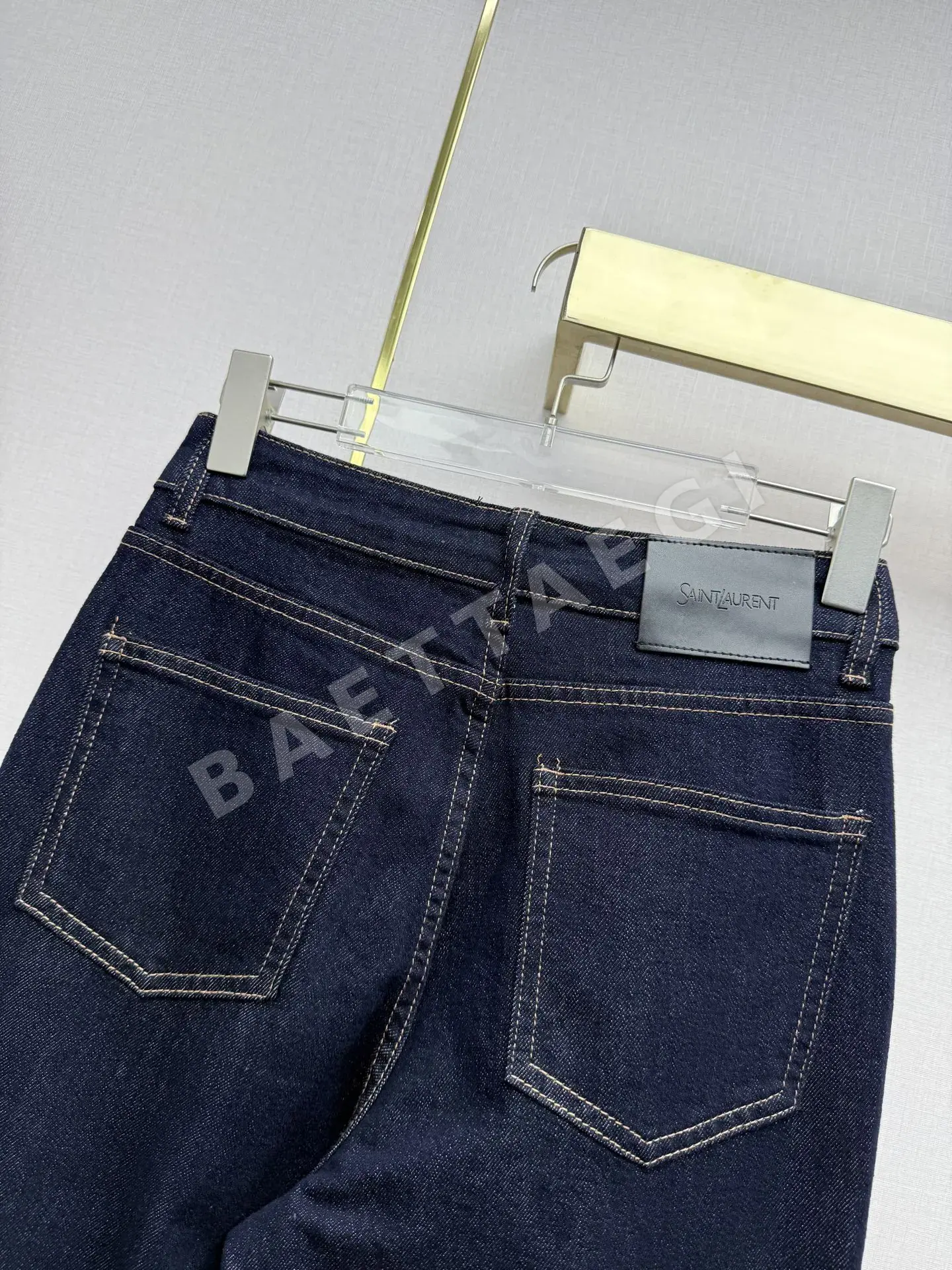 생로랑 그라데이션 워시 와이드 데님 바지 상세 이미지 7