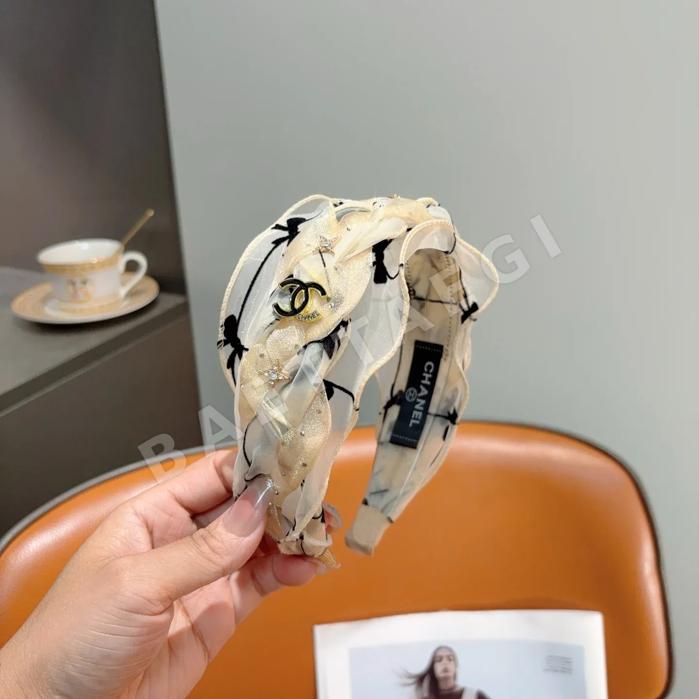 샤넬 와이드 브림 헤드밴드 헤어악세 상세 이미지 3