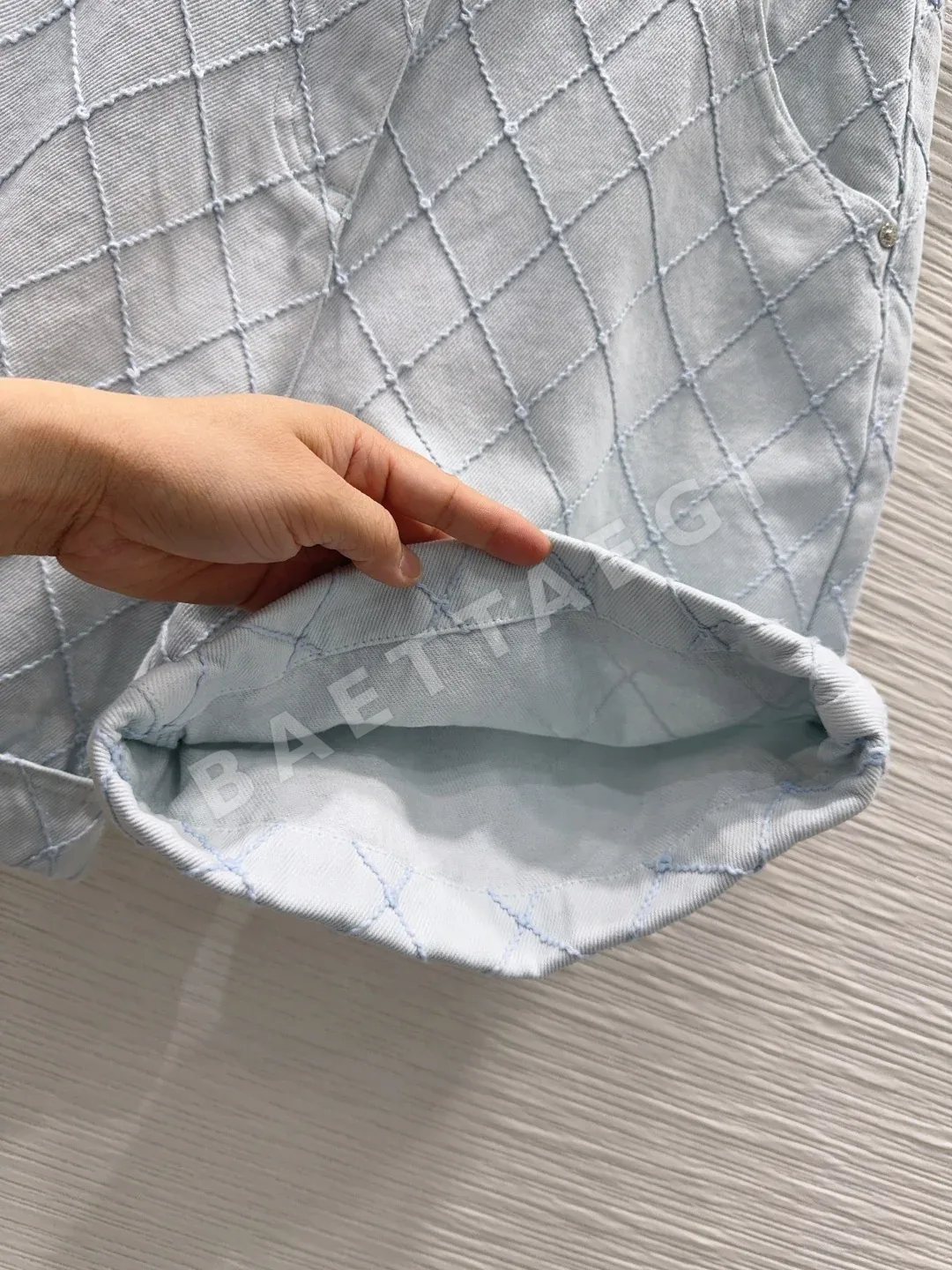 샤넬 데님 미들 길이 반바지 상세 이미지 5