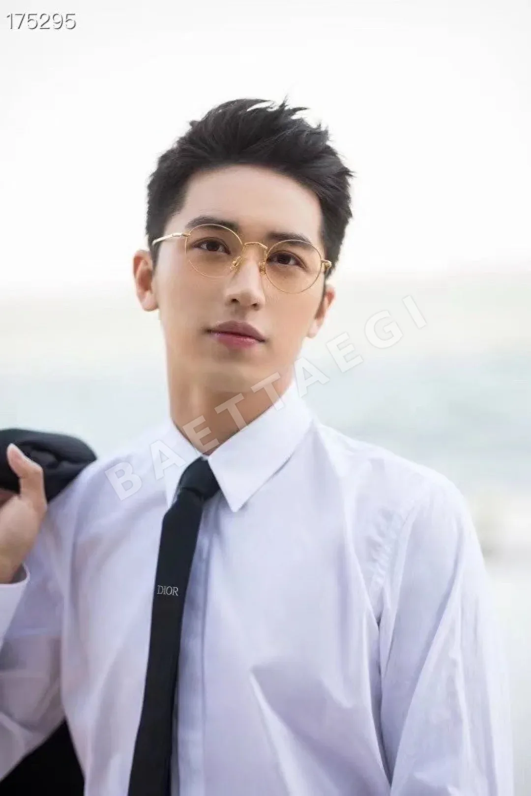 디올 로고 자카드 톤온톤 넥타이 159317