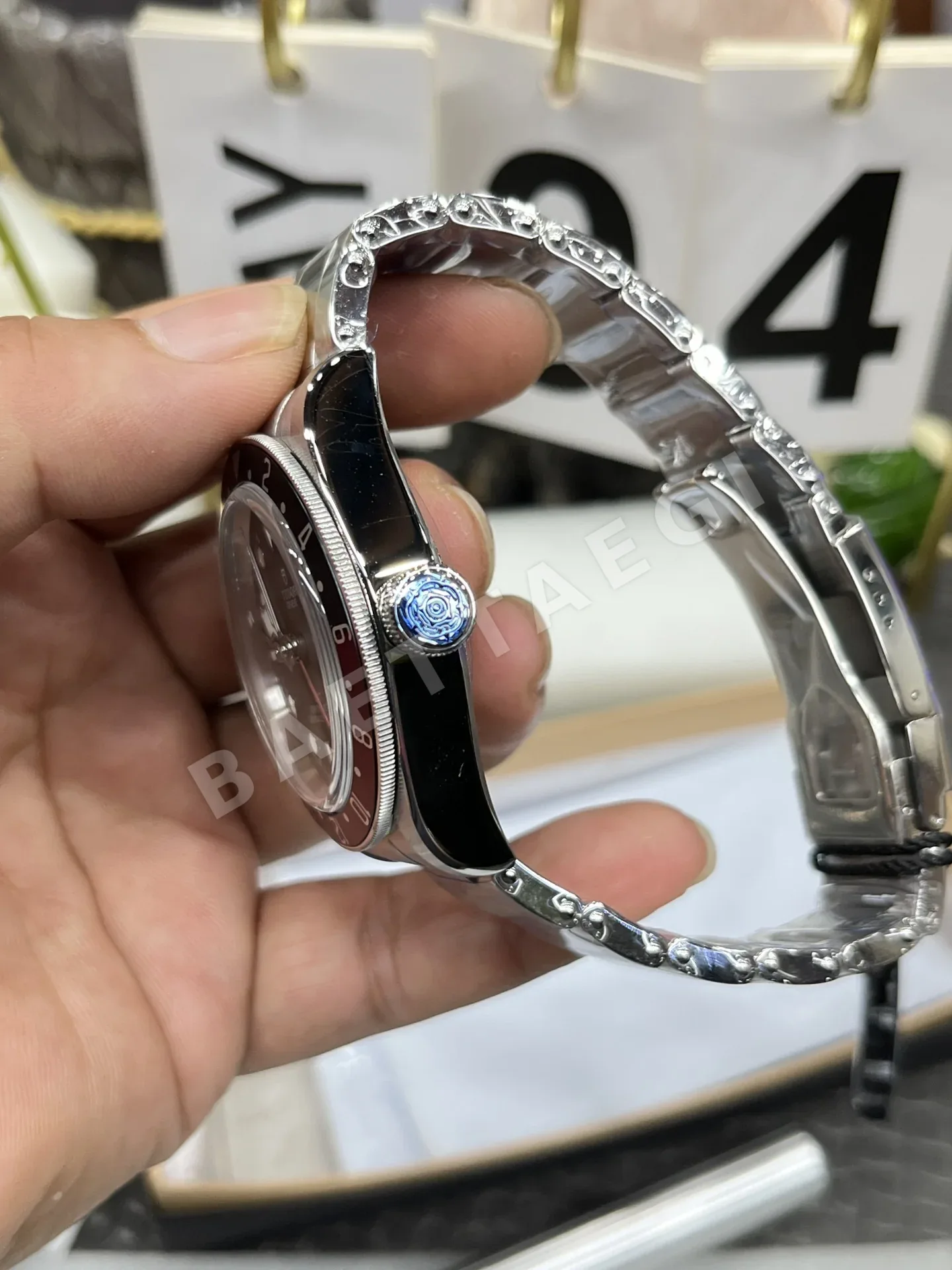 튜더 블랙베이 GMT 레드 블루 베젤 ZF 공장 2836 오토매틱 남성 시계 레플리카 45587 Tudor 상세 이미지 6