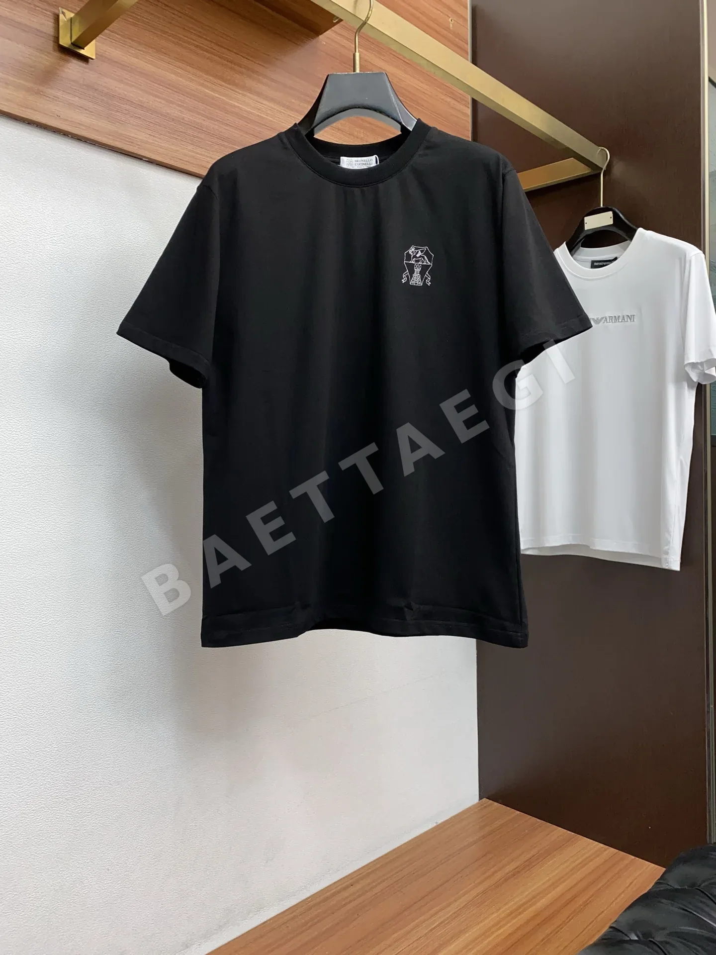 브루넬로쿠치넬리 남성 코튼 크루넥 반팔 티셔츠 47918