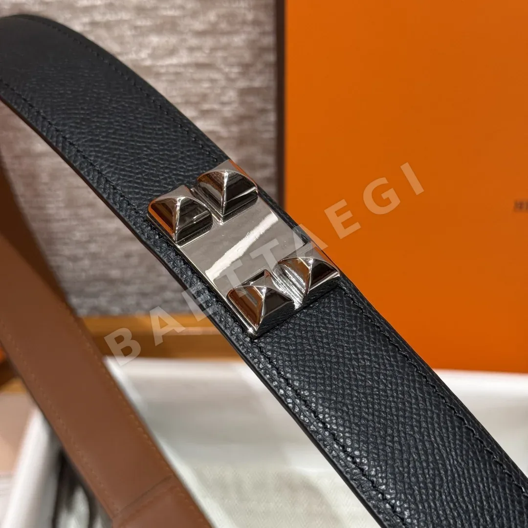 에르메스 코리에르 드 시앙 32mm 엡손 카프스킨 벨트 상세 이미지 7